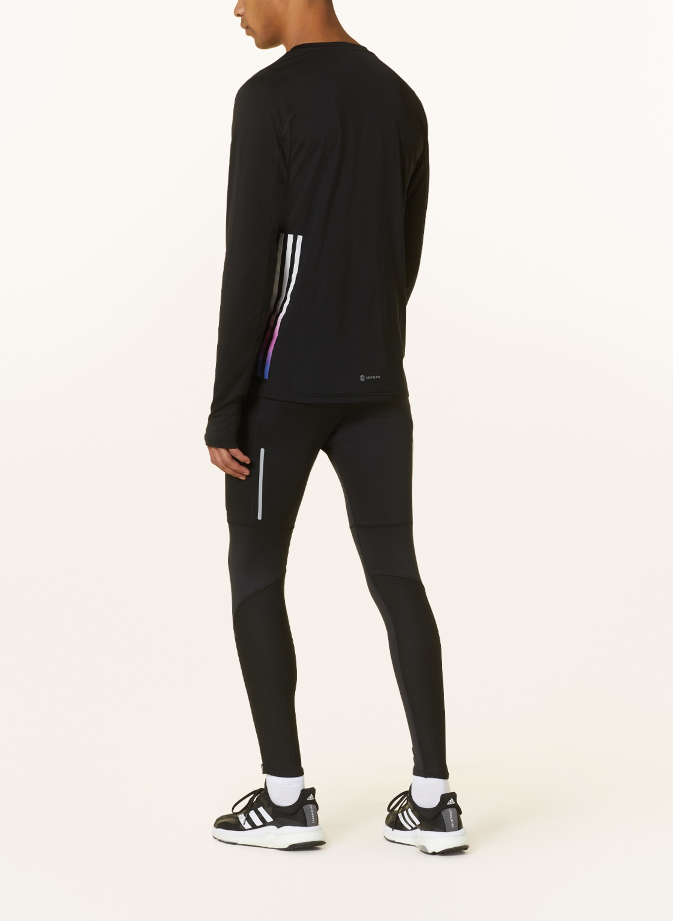 adidas Running shirt RUN ICONS, Color: BLACK (Image 3)