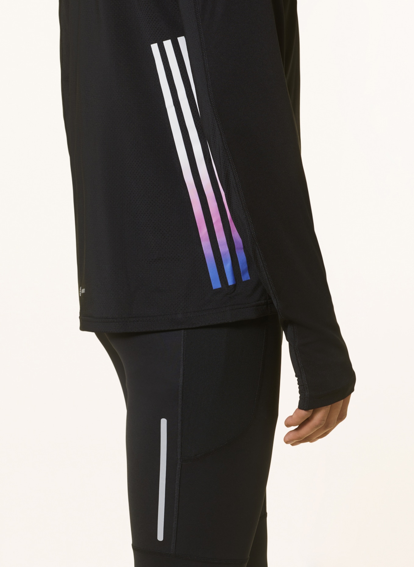 adidas Running shirt RUN ICONS, Color: BLACK (Image 4)