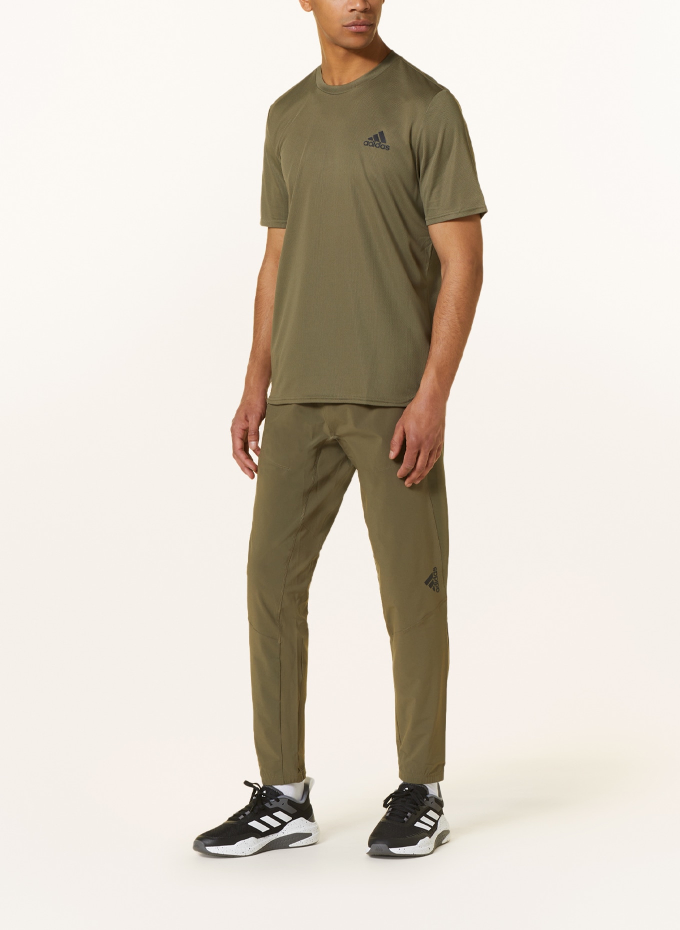 adidas T-Shirt D4 aus Mesh, Farbe: OLIV/ SCHWARZ (Bild 2)