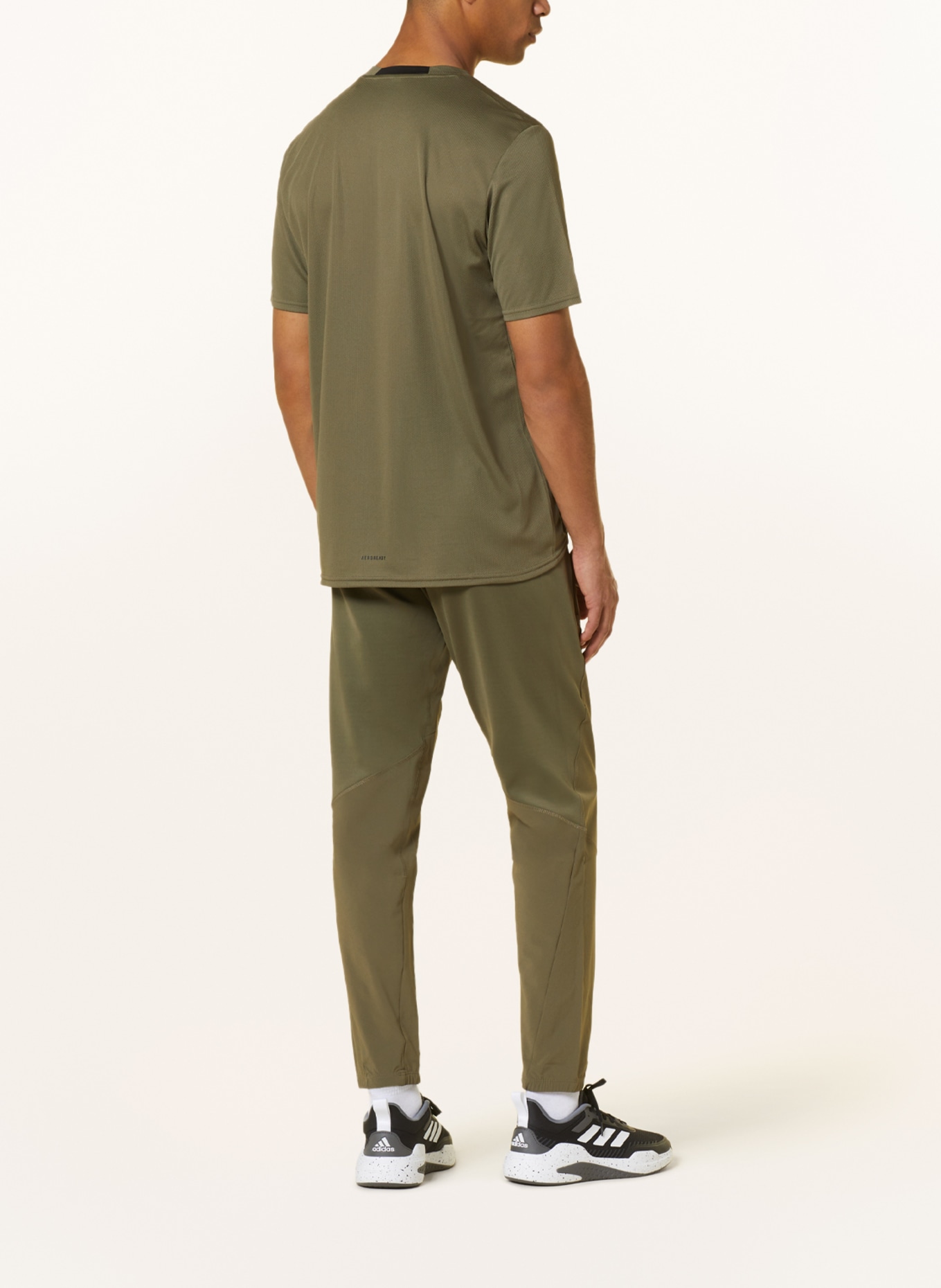 adidas T-Shirt D4 aus Mesh, Farbe: OLIV/ SCHWARZ (Bild 3)
