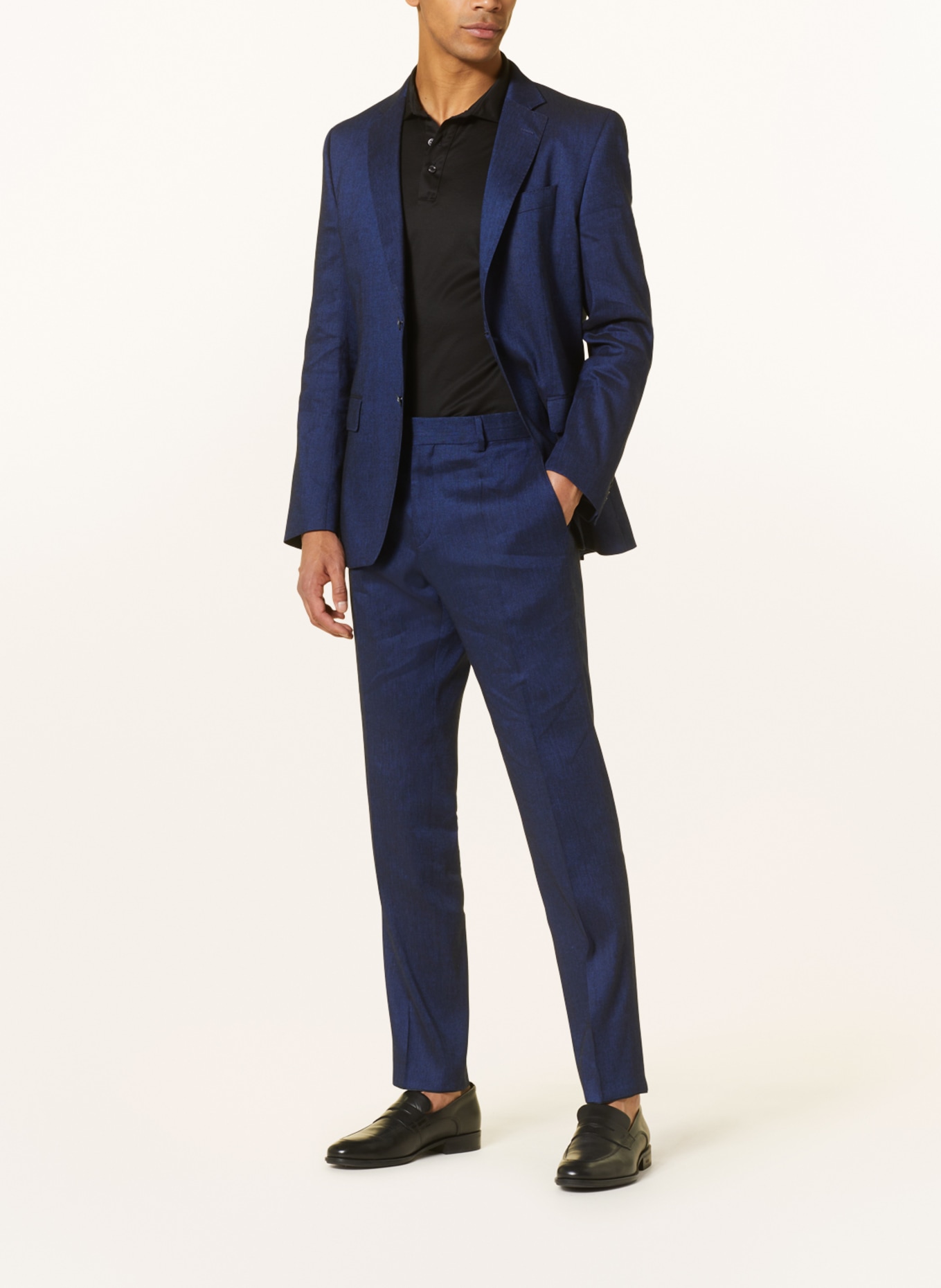 BOSS Anzughose GENIUS Slim Fit mit Leinen, Farbe: 404 DARK BLUE (Bild 2)