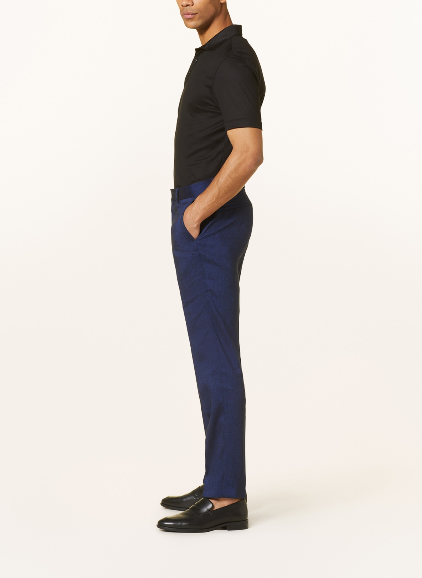 BOSS Anzughose GENIUS Slim Fit mit Leinen, Farbe: 404 DARK BLUE (Bild 5)