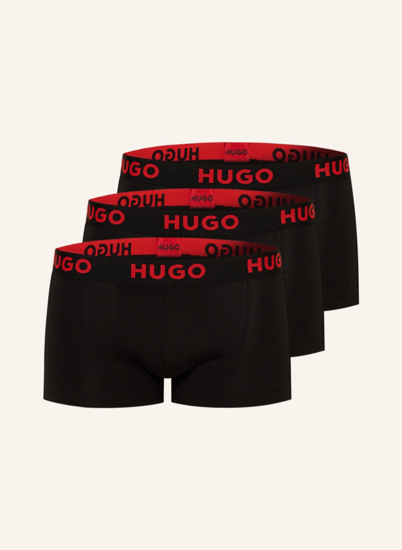 HUGO 3er-Pack Boxershorts, Farbe: SCHWARZ (Bild 1)