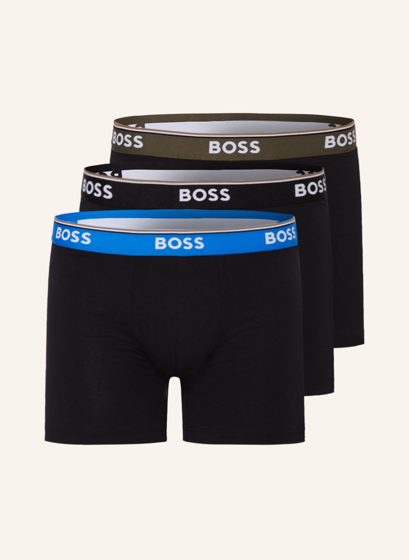BOSS 3er-Pack Boxershorts POWER, Farbe: SCHWARZ (Bild 1)