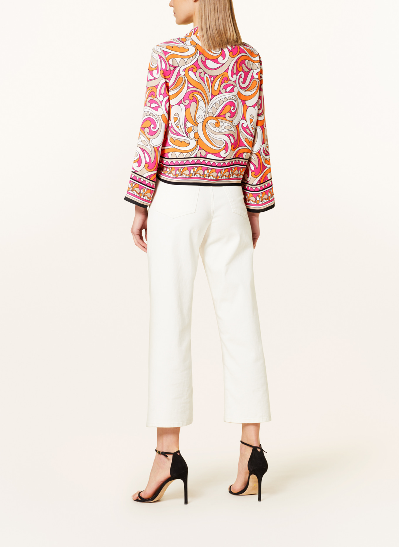 Joseph Ribkoff Shirt blouse, Color: WHITE/ FUCHSIA/ ORANGE (Image 3)