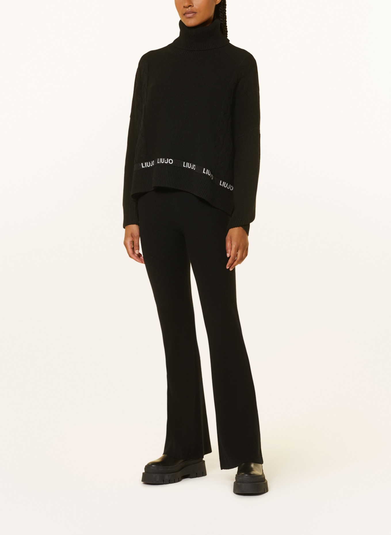 LIU JO Turtleneck sweater, Color: BLACK (Image 2)