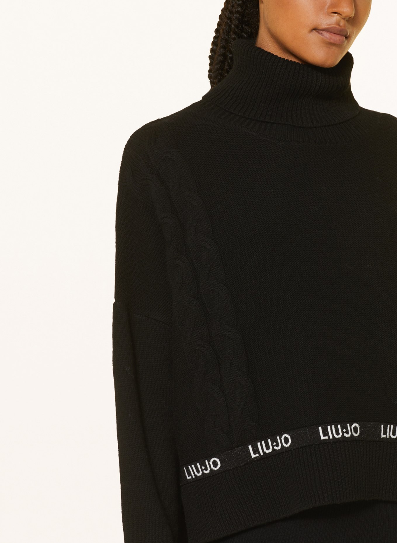 LIU JO Turtleneck sweater, Color: BLACK (Image 4)