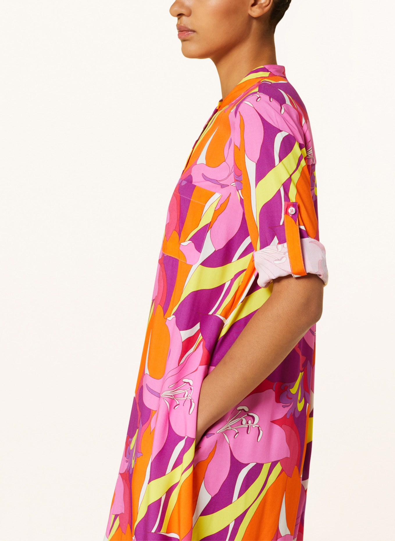 Emily VAN DEN BERGH Dress with 3/4 sleeves, Color: ORANGE/ YELLOW/ NEON PURPLE (Image 4)