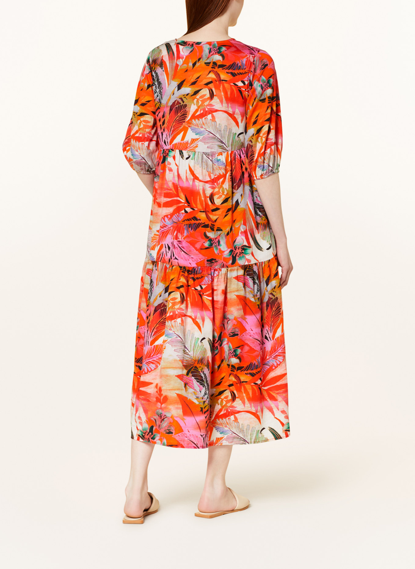 Emily VAN DEN BERGH Kleid mit 3/4-Arm, Farbe: ORANGE/ ROSA/ SCHWARZ (Bild 3)