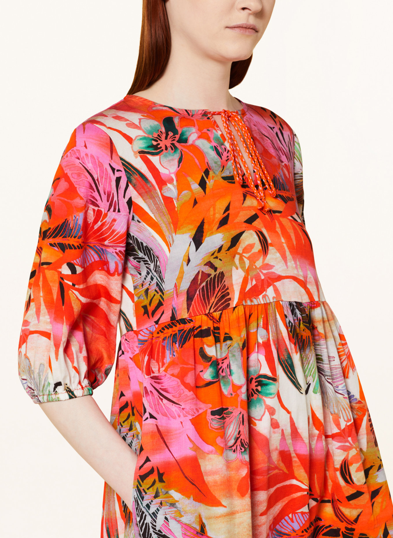 Emily VAN DEN BERGH Dress with 3/4 sleeves, Color: ORANGE/ PINK/ BLACK (Image 4)