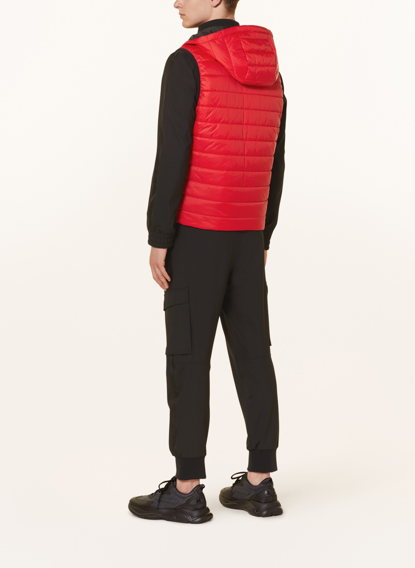 HUGO Quilted vest BENETO, Color: RED (Image 3)