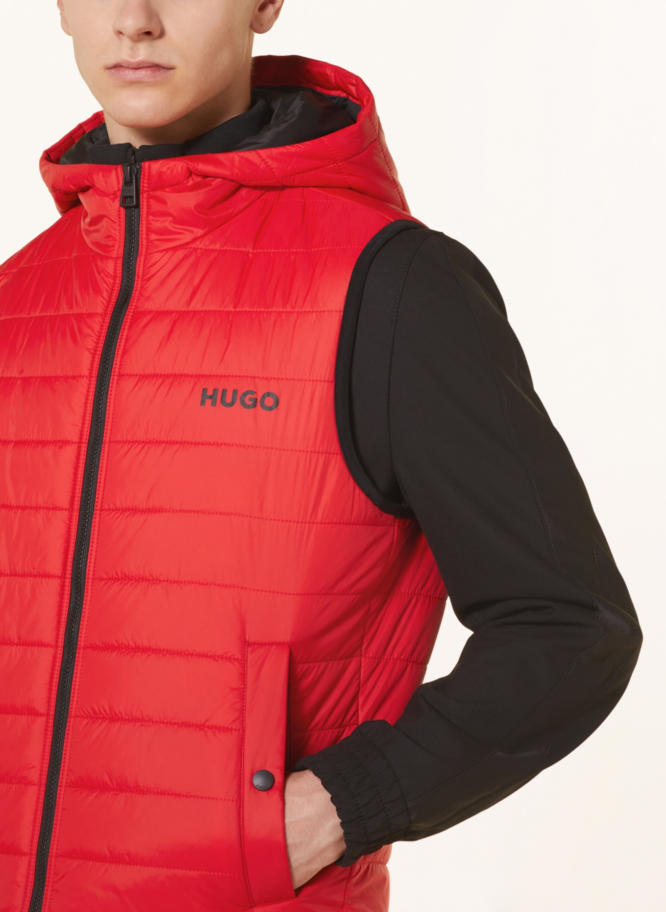 HUGO Quilted vest BENETO, Color: RED (Image 5)