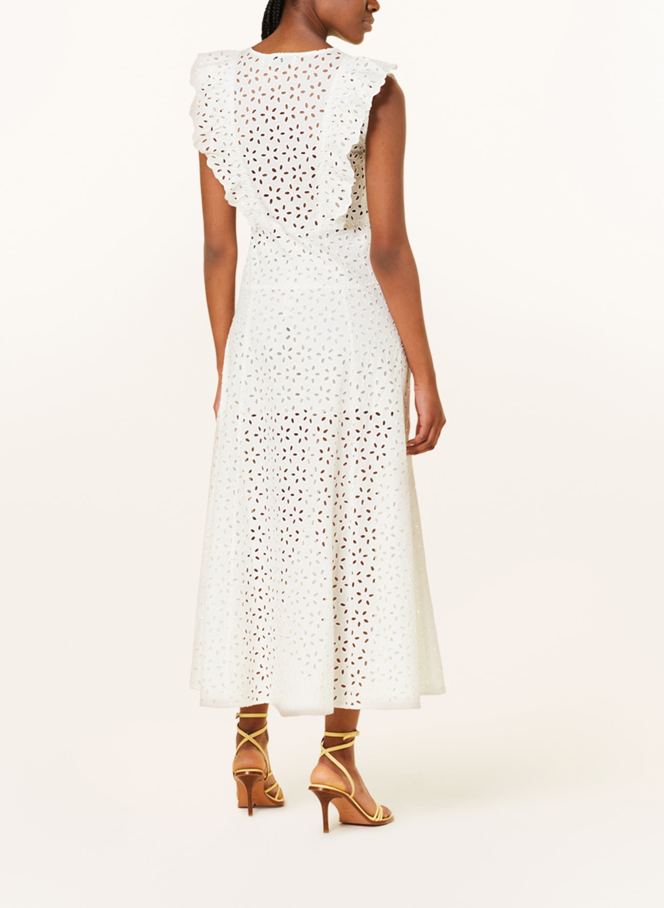 ESSENTIEL ANTWERP Shirt dress DRACTAL made of broderie anglaise, Color: WHITE (Image 3)