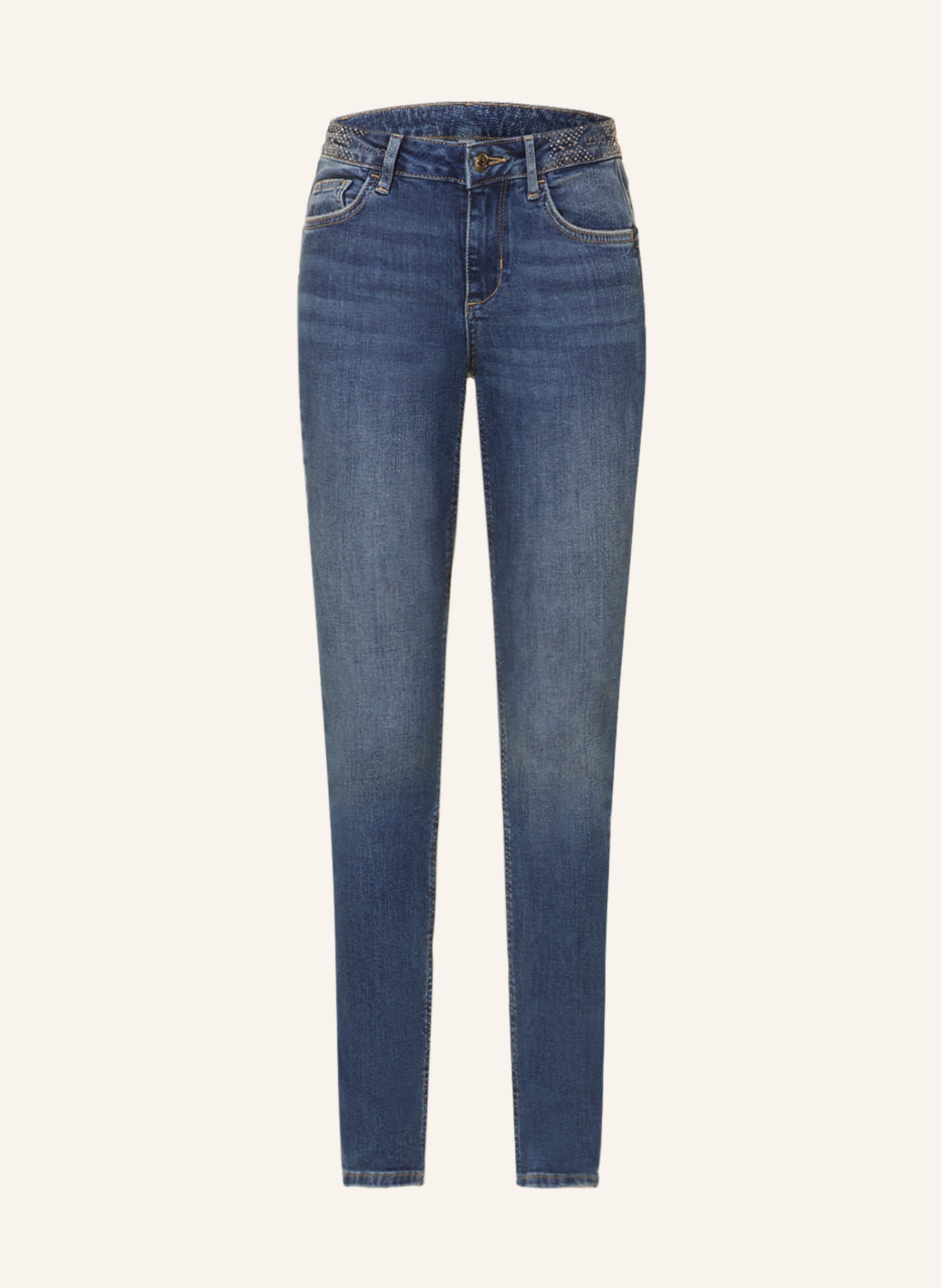 LIU JO Jeans mit Schmucksteinen, Farbe: 78282 Den.Blue dk.seductiv (Bild 1)