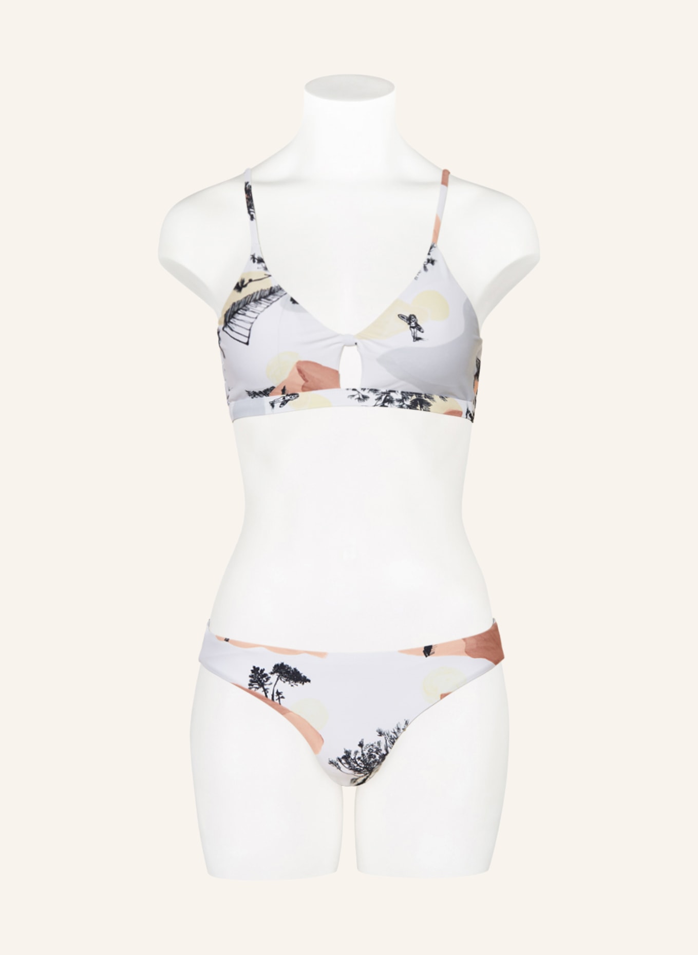 PICTURE Brazilian-Bikini-Hose FIGGY mit UV-Schutz 50+, Farbe: WEISS/ SCHWARZ/ HELLORANGE (Bild 2)