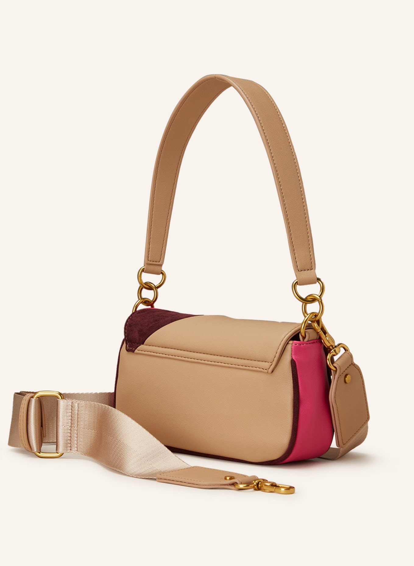 LIU JO Shoulder bag, Color: CAMEL/ PINK/ GOLD (Image 2)