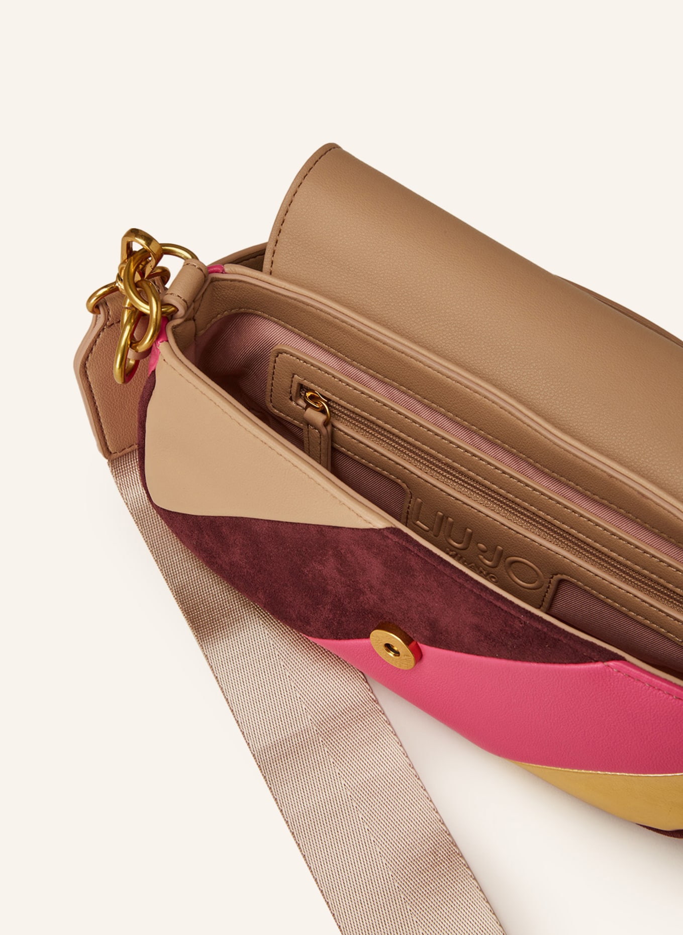 LIU JO Shoulder bag, Color: CAMEL/ PINK/ GOLD (Image 3)
