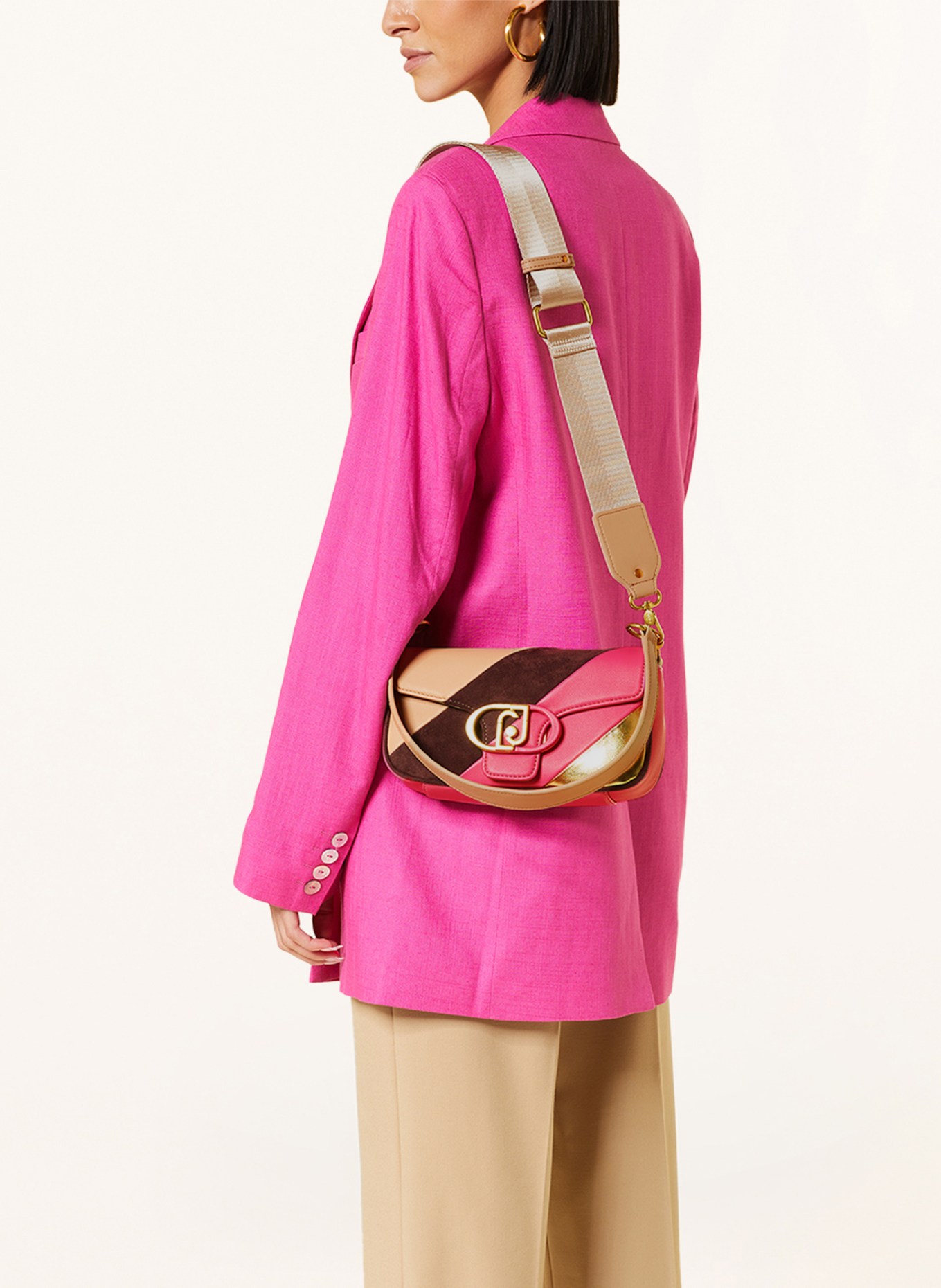 LIU JO Shoulder bag, Color: CAMEL/ PINK/ GOLD (Image 4)