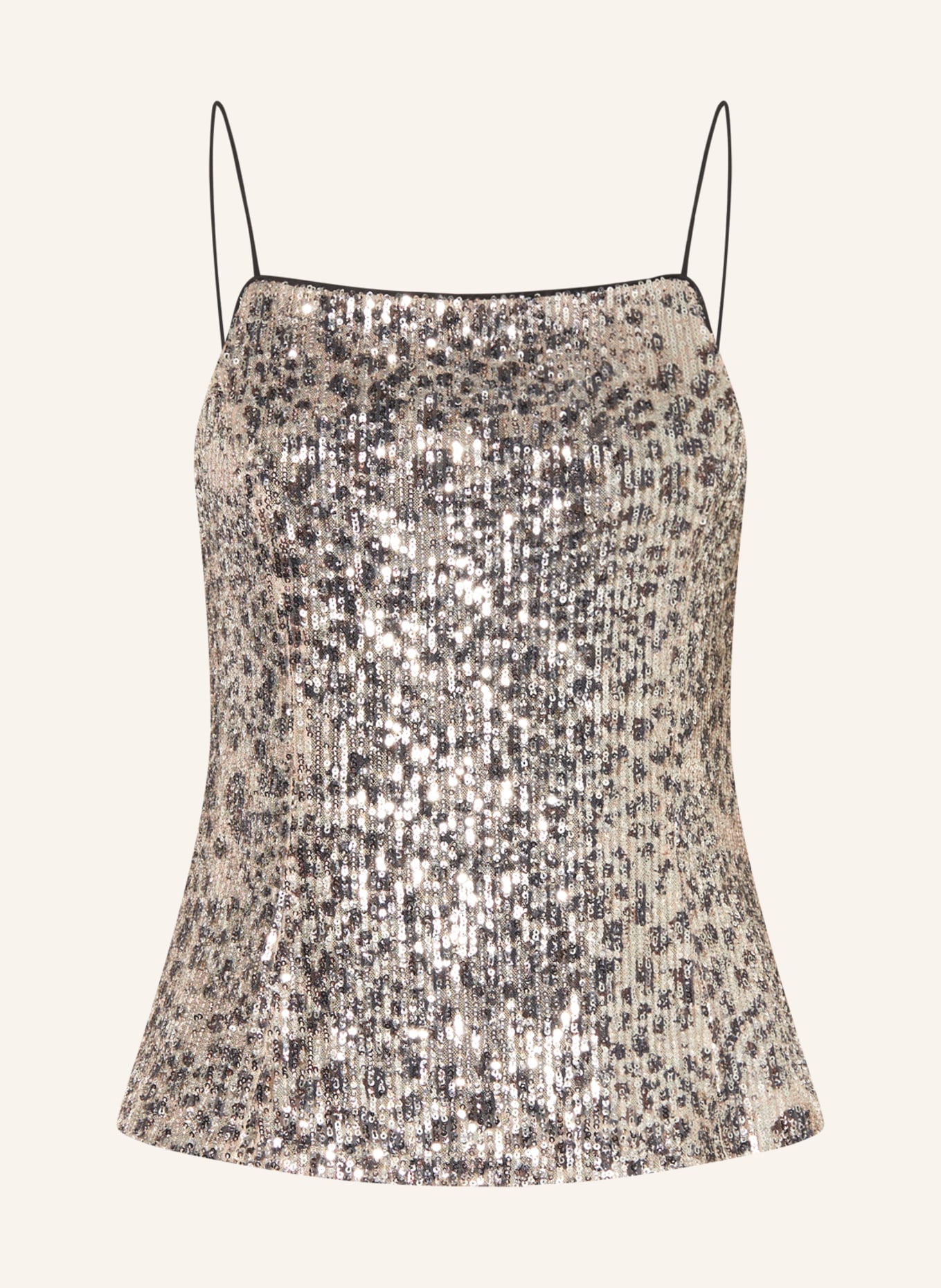 LIU JO Top with sequins, Color: GRAY/ WHITE GOLD (Image 1)