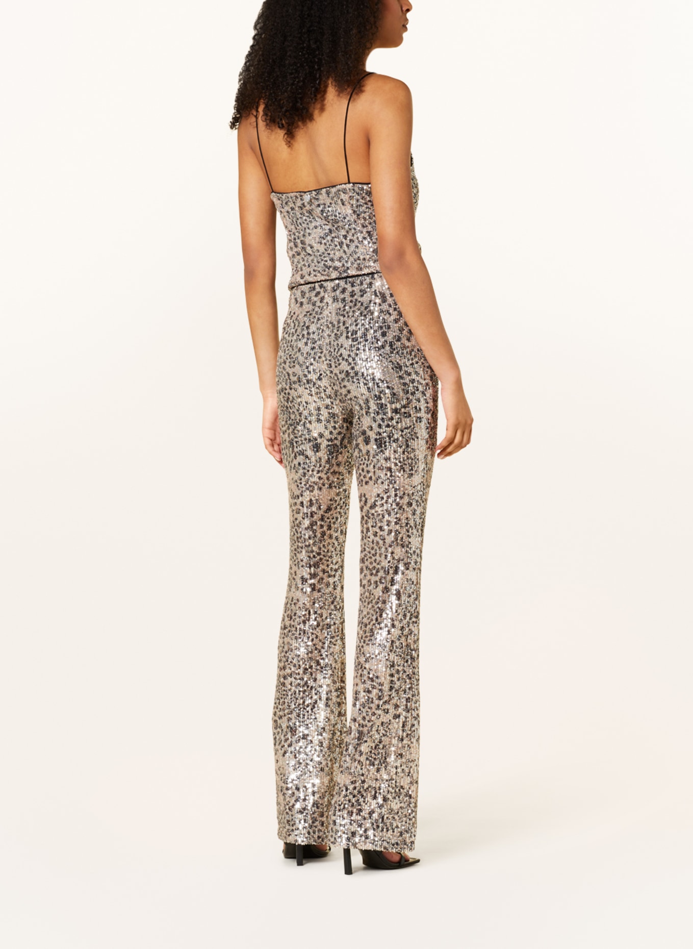 LIU JO Trousers with sequins, Color: GRAY/ WHITE GOLD (Image 3)
