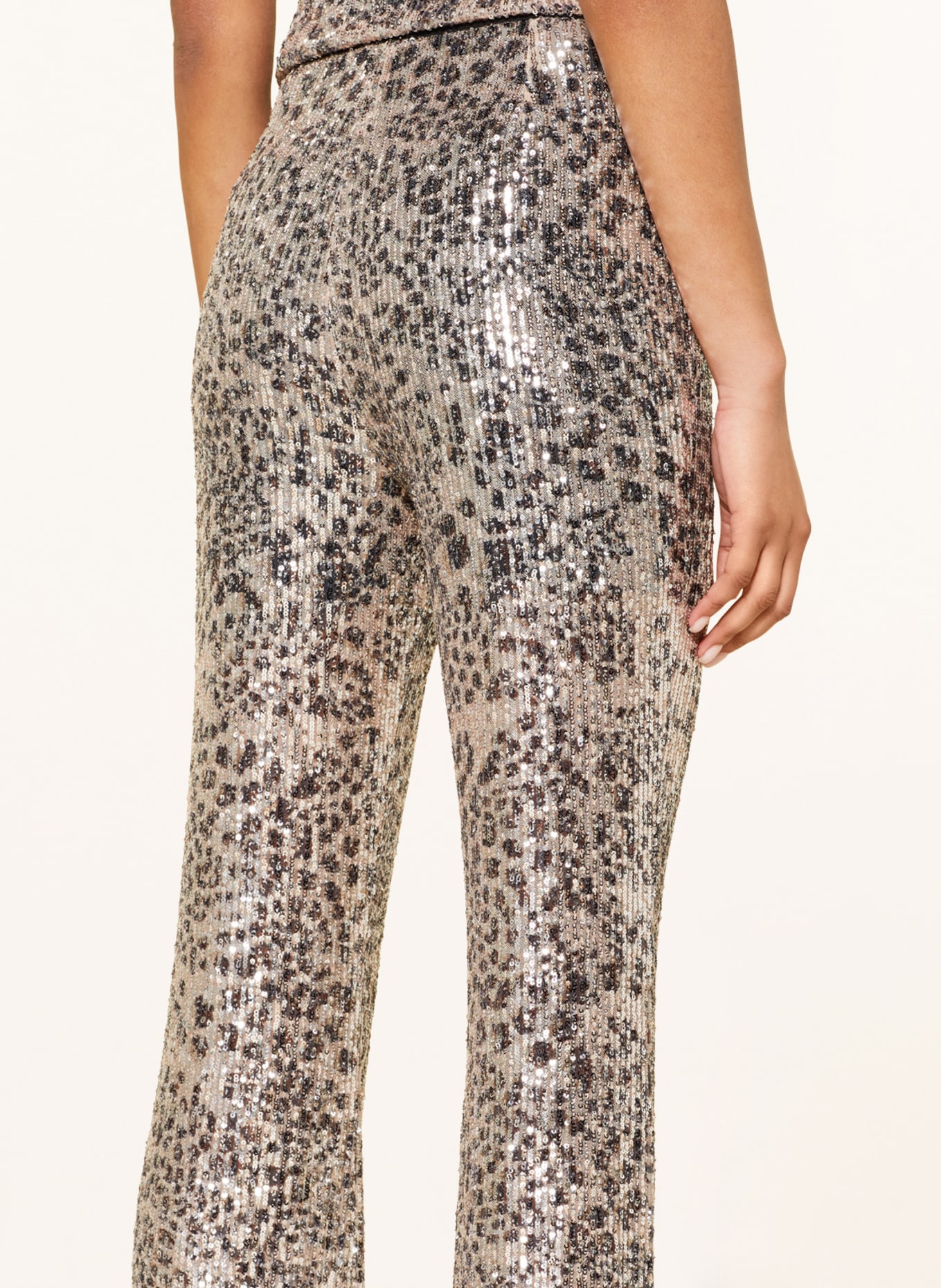 LIU JO Trousers with sequins, Color: GRAY/ WHITE GOLD (Image 5)