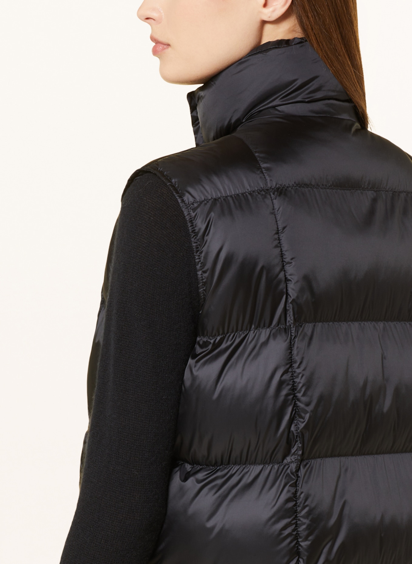 No.1 Como Quilted vest MILLIE WE with detachable hood, Color: BLACK (Image 6)