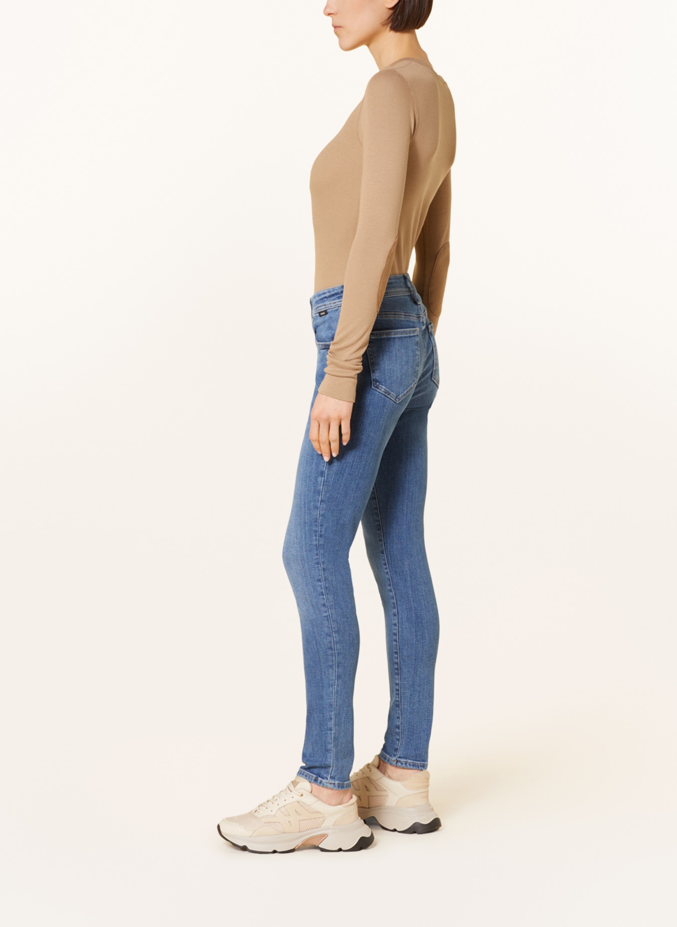 mavi Skinny Jeans ADRIANA, Farbe: 84310 dark brushed denim (Bild 4)