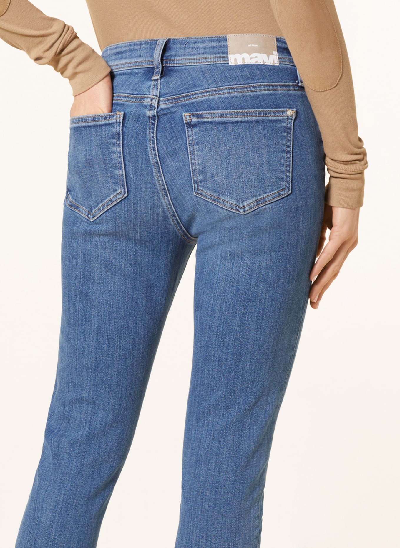 mavi Skinny Jeans ADRIANA, Farbe: 84310 dark brushed denim (Bild 5)