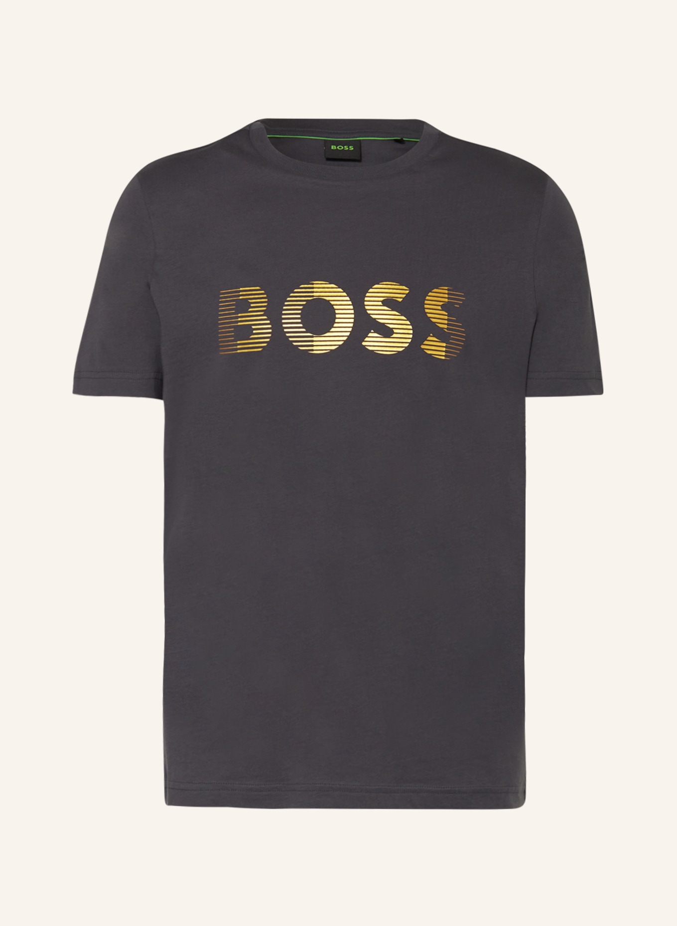 BOSS T-Shirt, Farbe: DUNKELGRAU/ GOLD (Bild 1)
