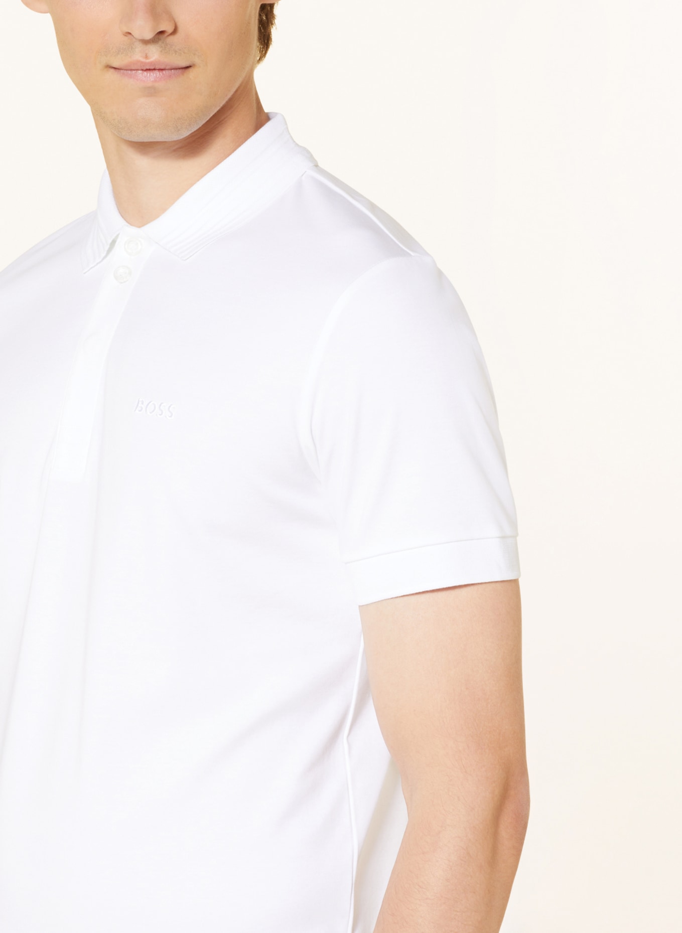 BOSS Jersey-Poloshirt PAULE Slim Fit, Farbe: WEISS (Bild 4)