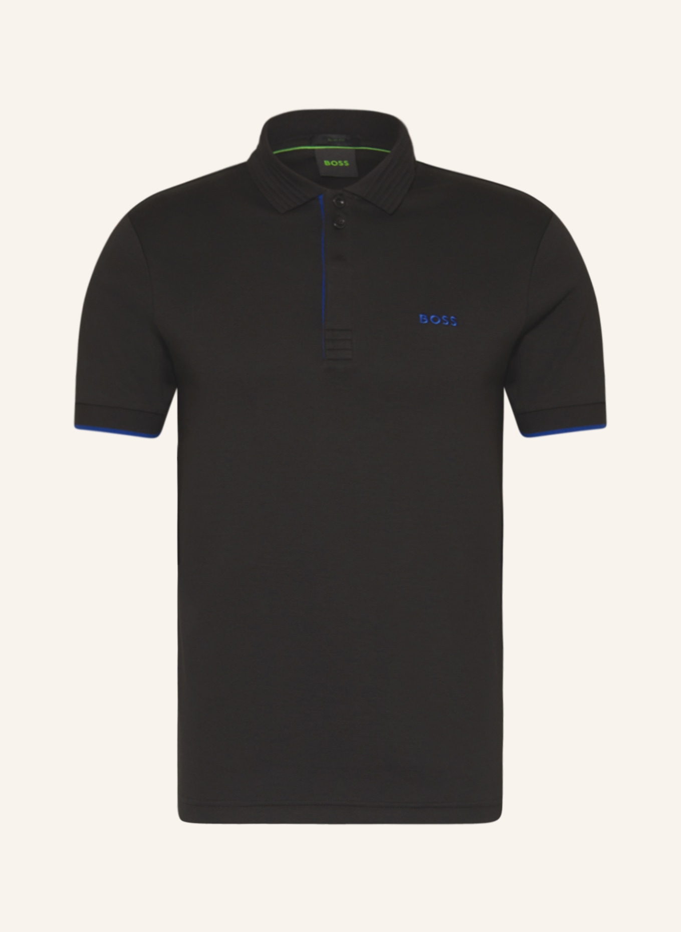 BOSS Jersey polo shirt PAULE slim fit, Color: BLACK (Image 1)