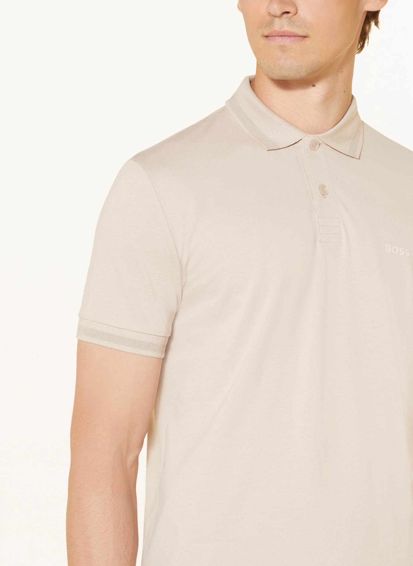 BOSS Piqué polo shirt PIO 1 regular fit, Color: BEIGE (Image 4)