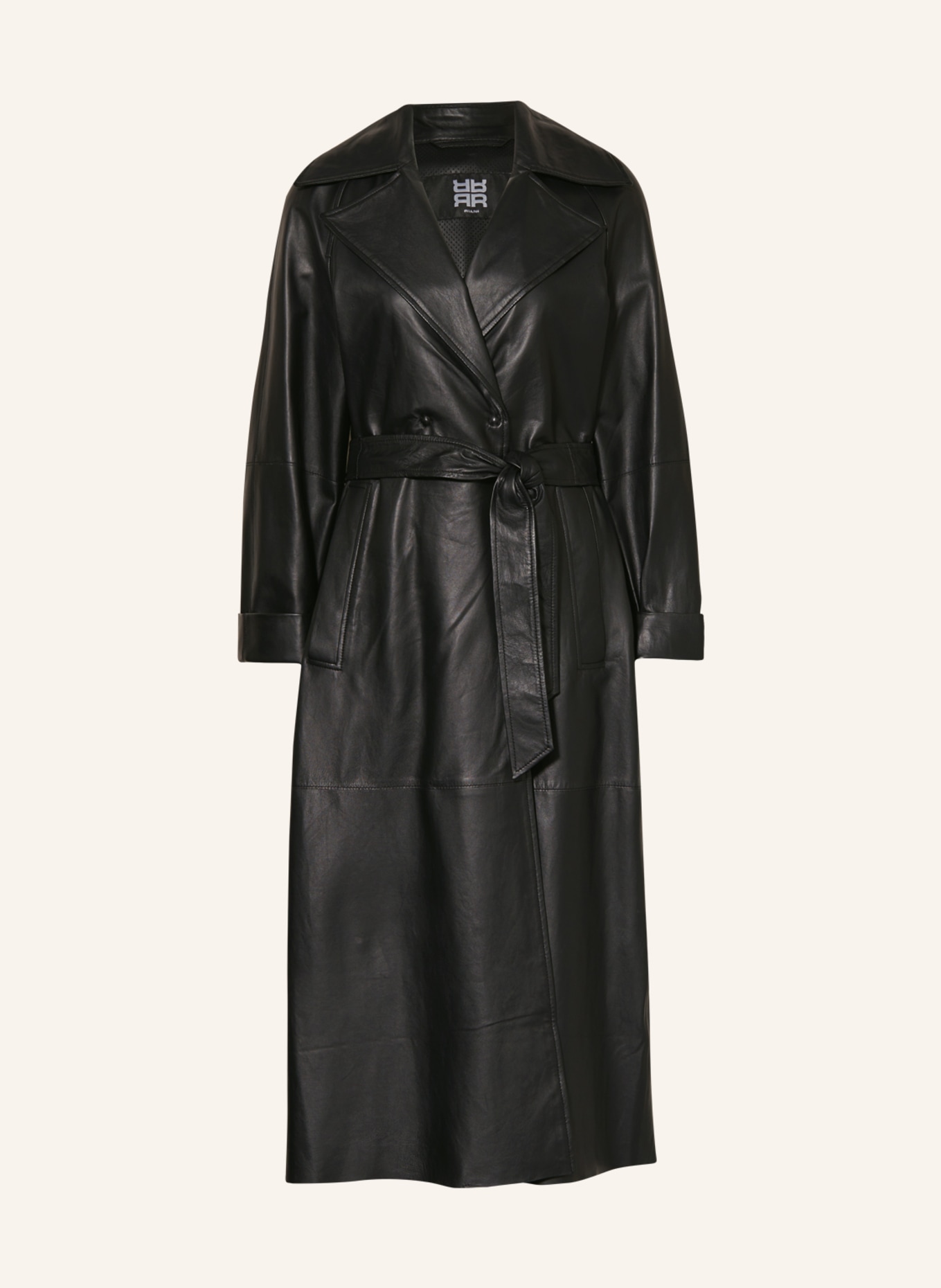 RIANI Trench coat made of leather, Color: BLACK (Image 1)