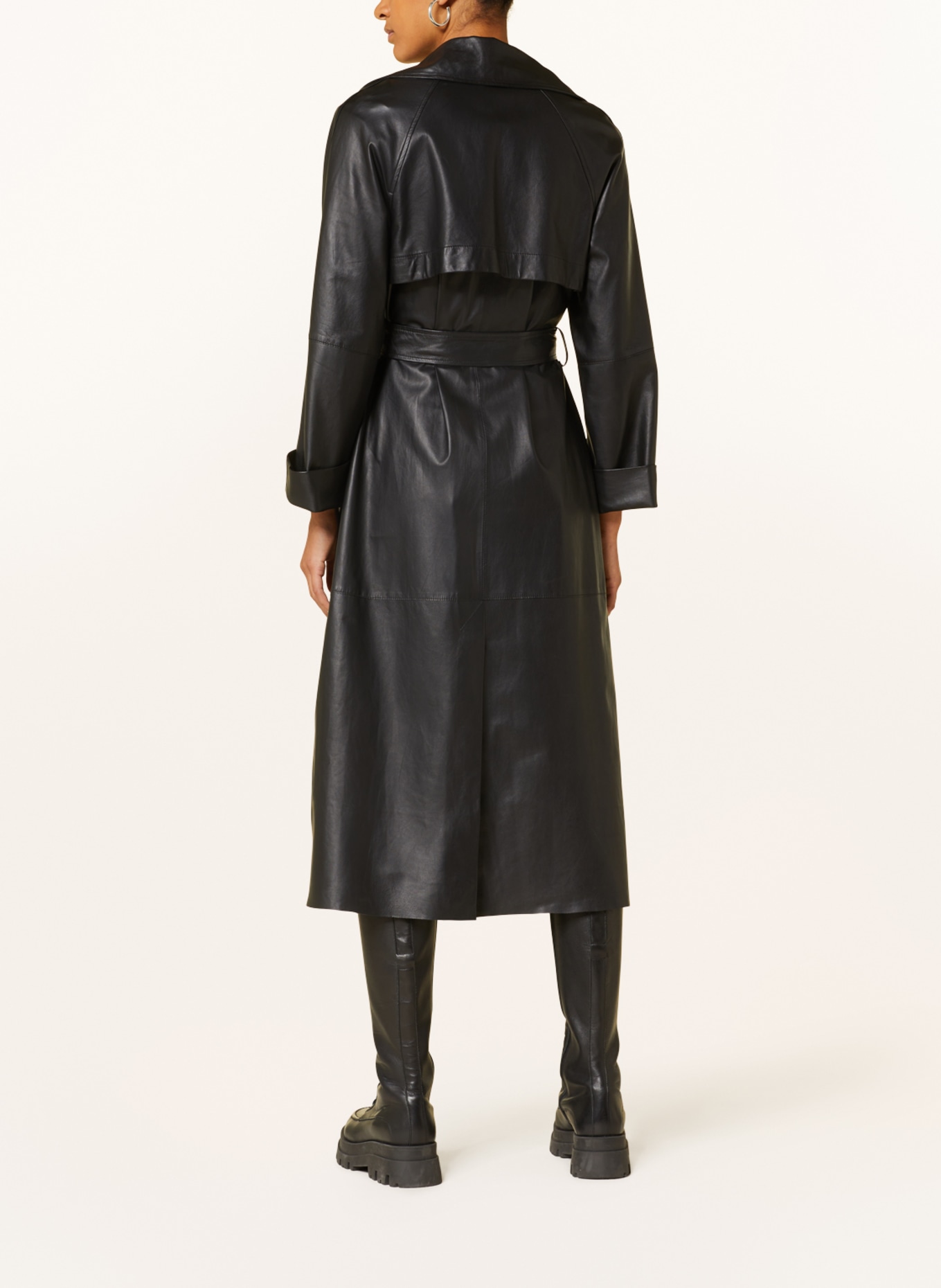 RIANI Trench coat made of leather, Color: BLACK (Image 3)