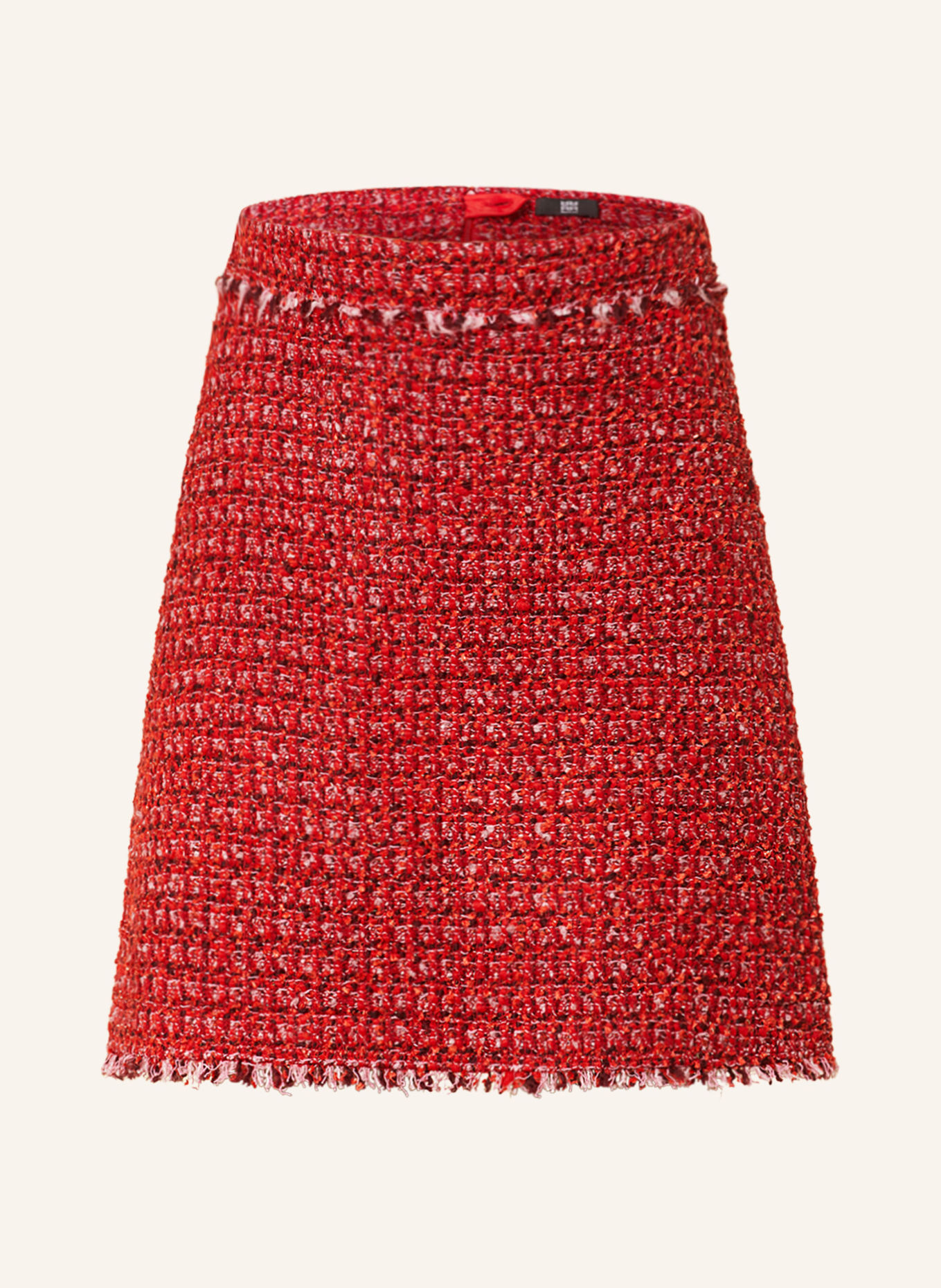 RIANI Bouclé skirt with glitter thread, Color: RED/ LIGHT PURPLE/ PINK (Image 1)