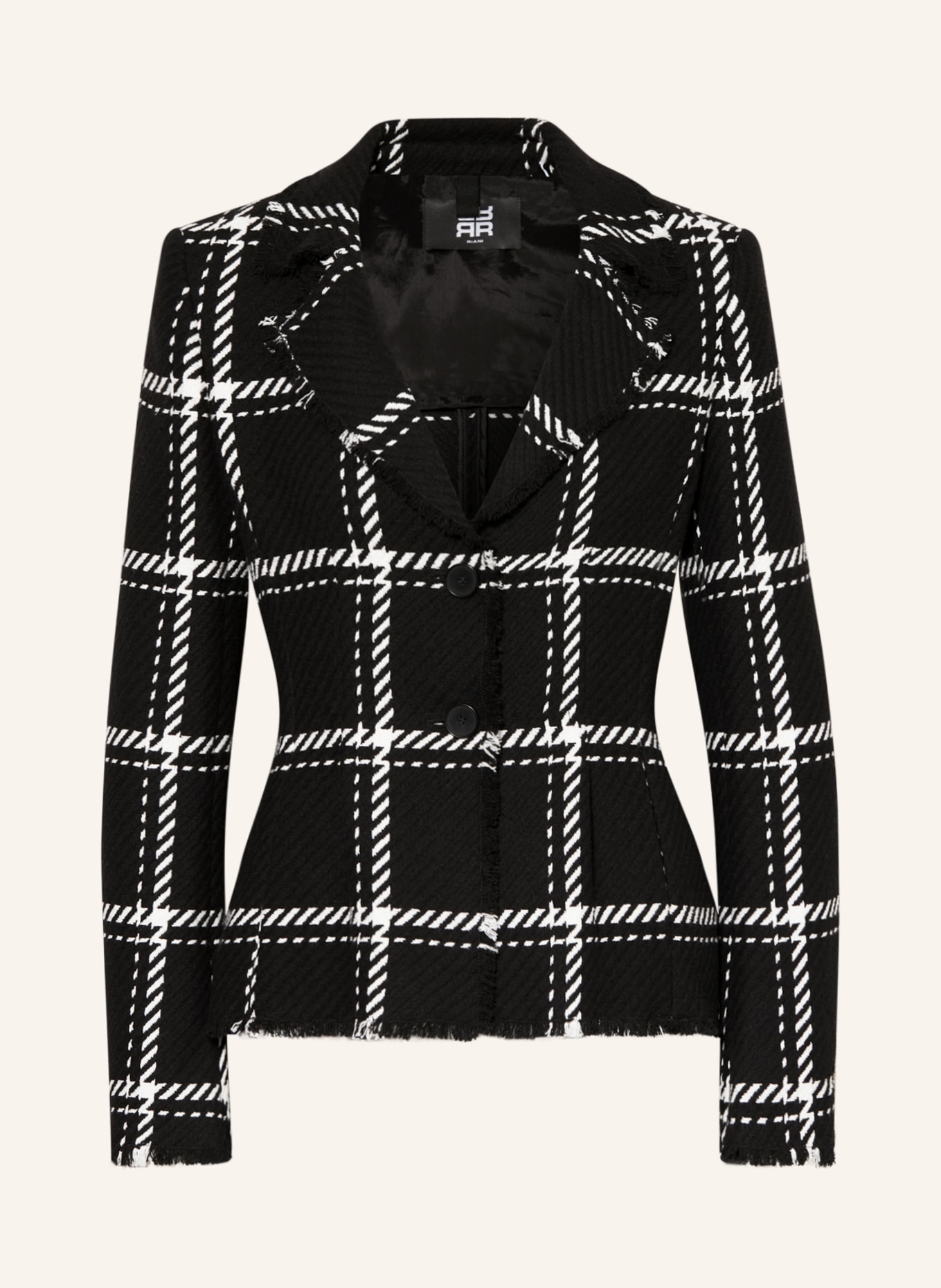 RIANI Blezer z dzianiny: BIAŁY / CZARNY