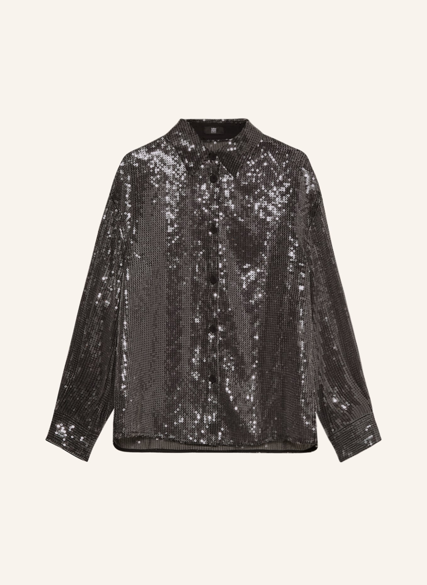 RIANI Shirt blouse with sequins, Color: DARK GRAY (Image 1)