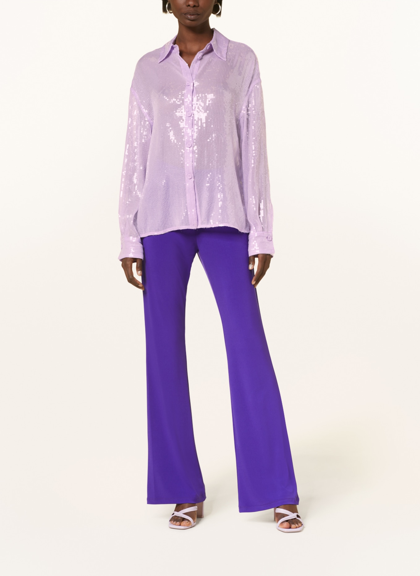 RIANI Hemdbluse mit Pailletten: HELLLILA