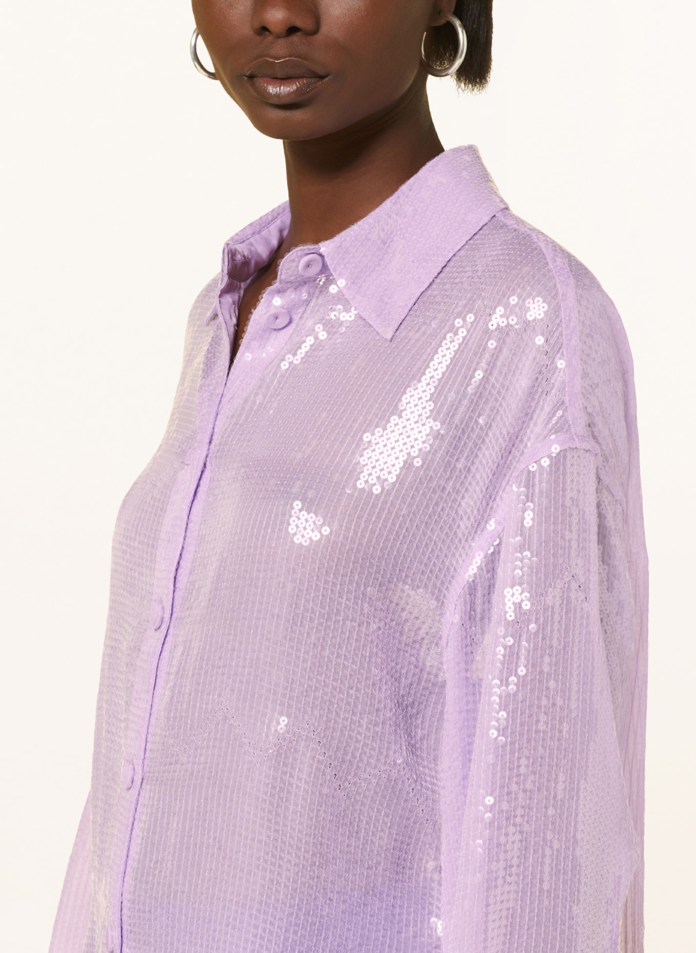 RIANI Hemdbluse mit Pailletten: HELLLILA