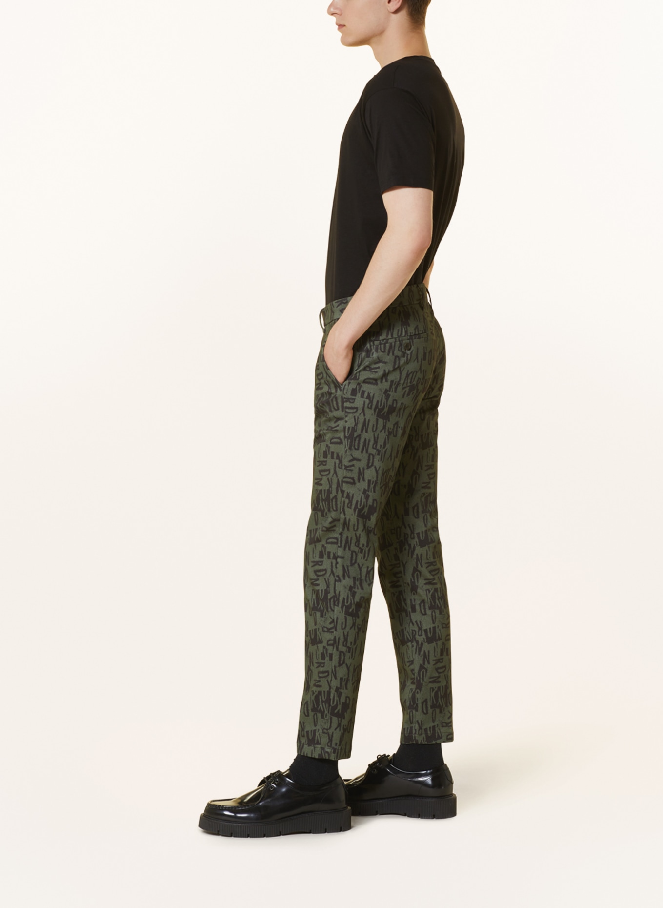 DRYKORN Spodnie garniturowe SIGHT extra slim fit, Kolor: ZIELONY/ CZARNY (Obrazek 5)
