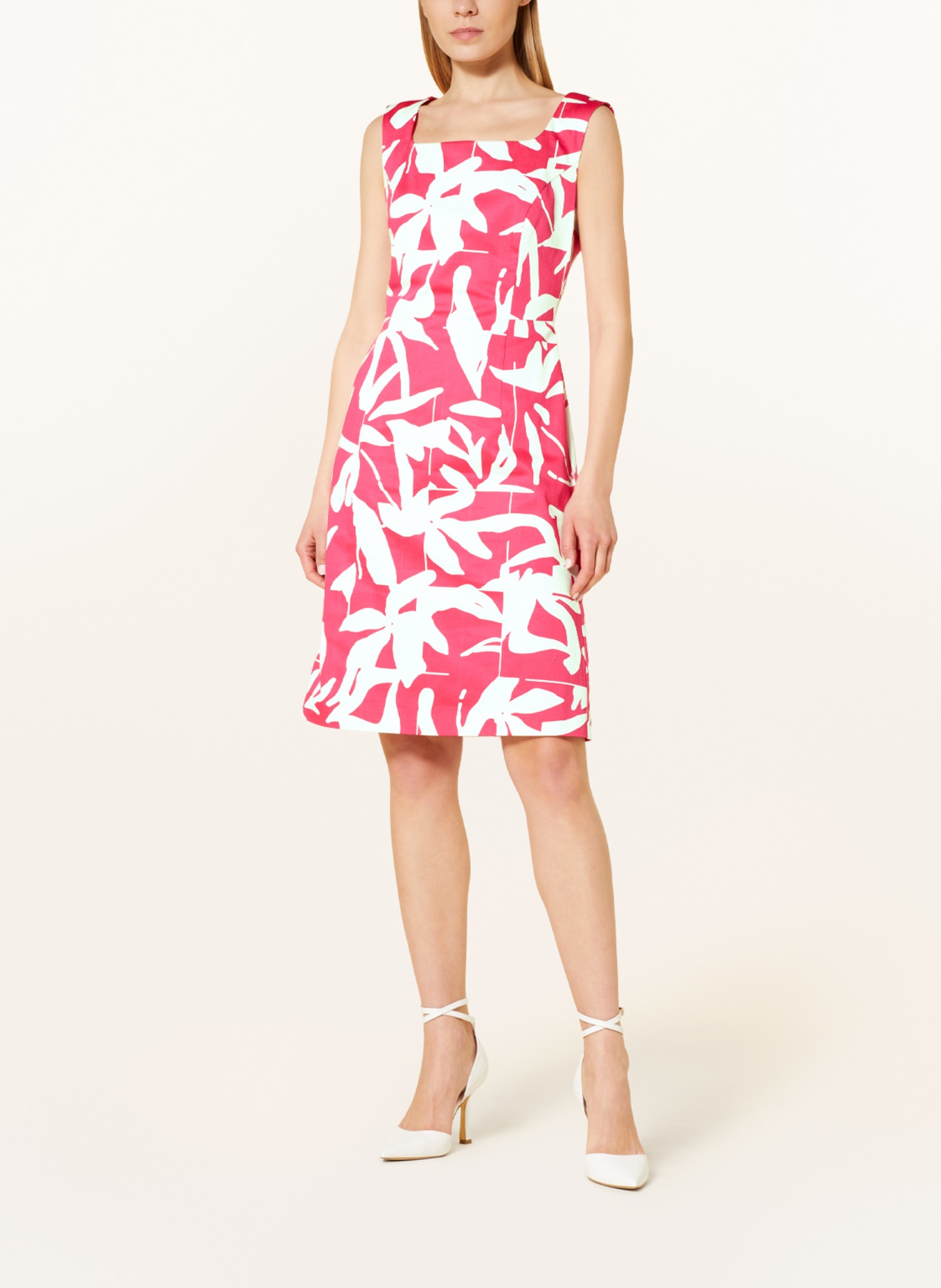 comma Sheath dress, Color: PINK/ WHITE (Image 2)