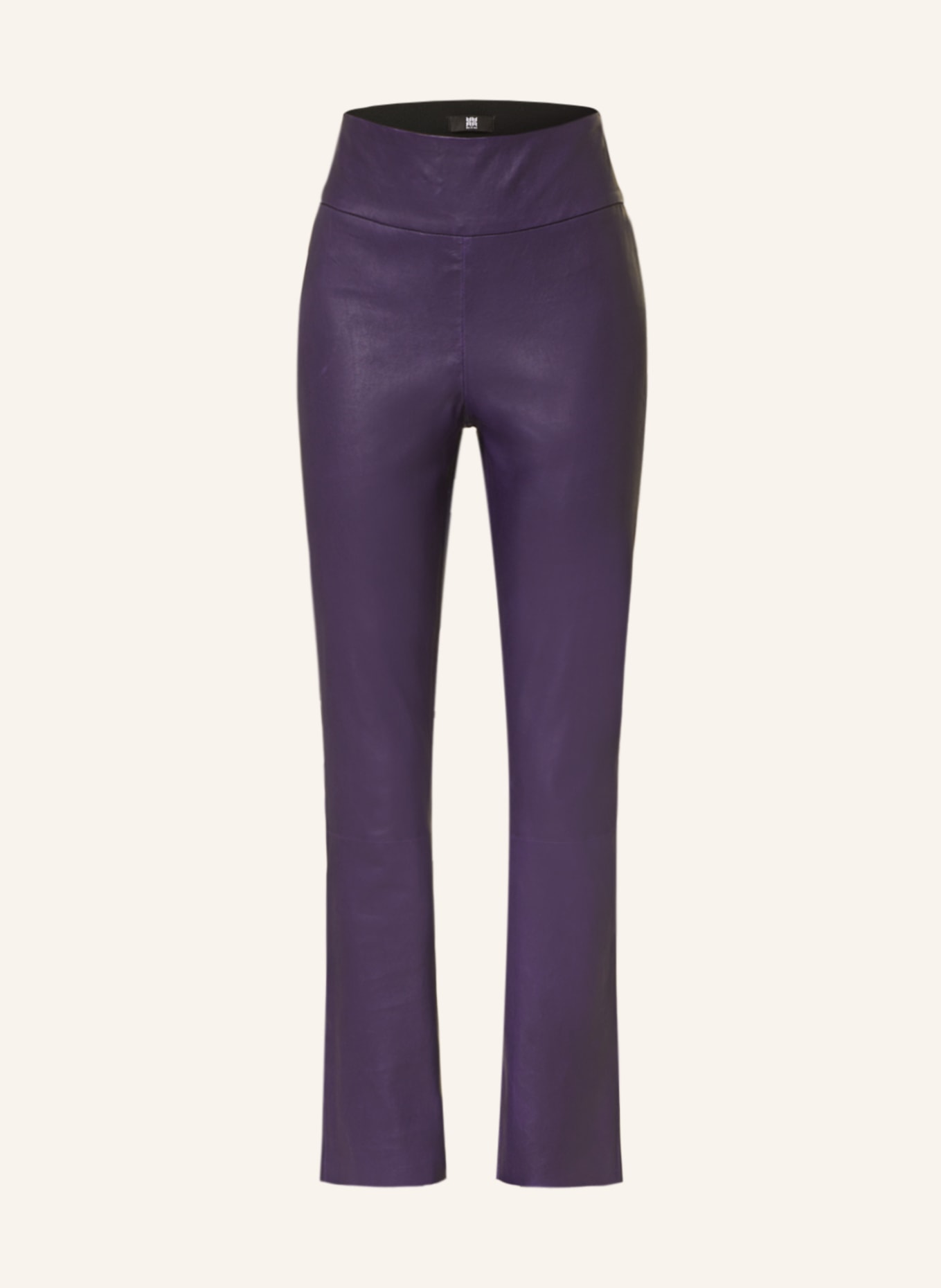 RIANI Leather trousers, Color: DARK PURPLE (Image 1)