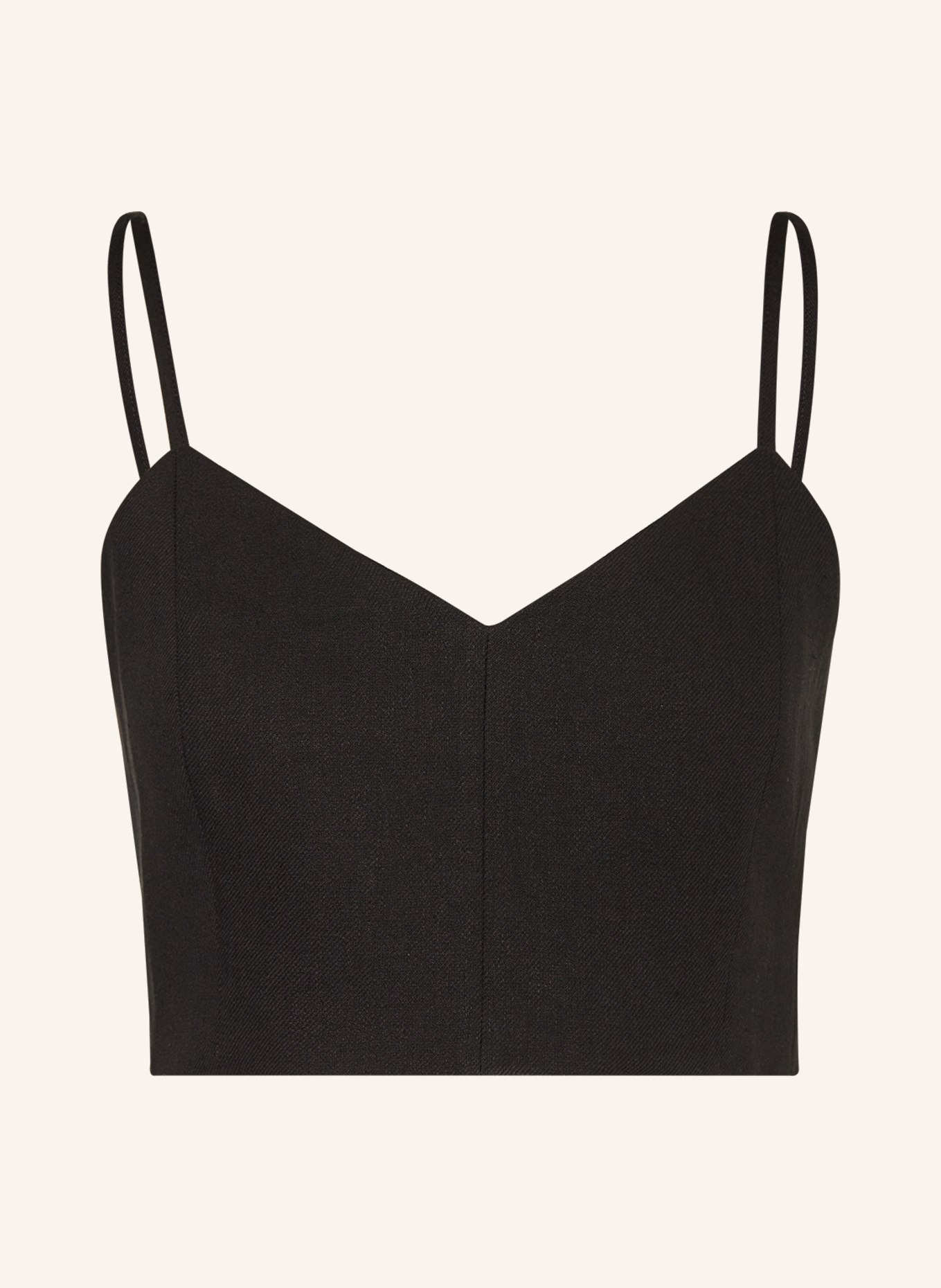 DRYKORN Cropped top MONCA with linen, Color: BLACK (Image 1)
