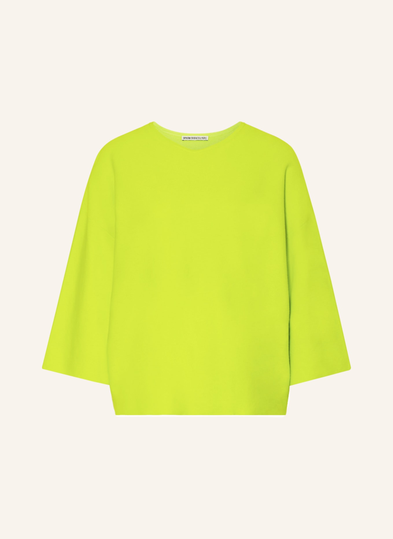 DRYKORN Sweater NILAY with 3/4 sleeves, Color: NEON YELLOW (Image 1)