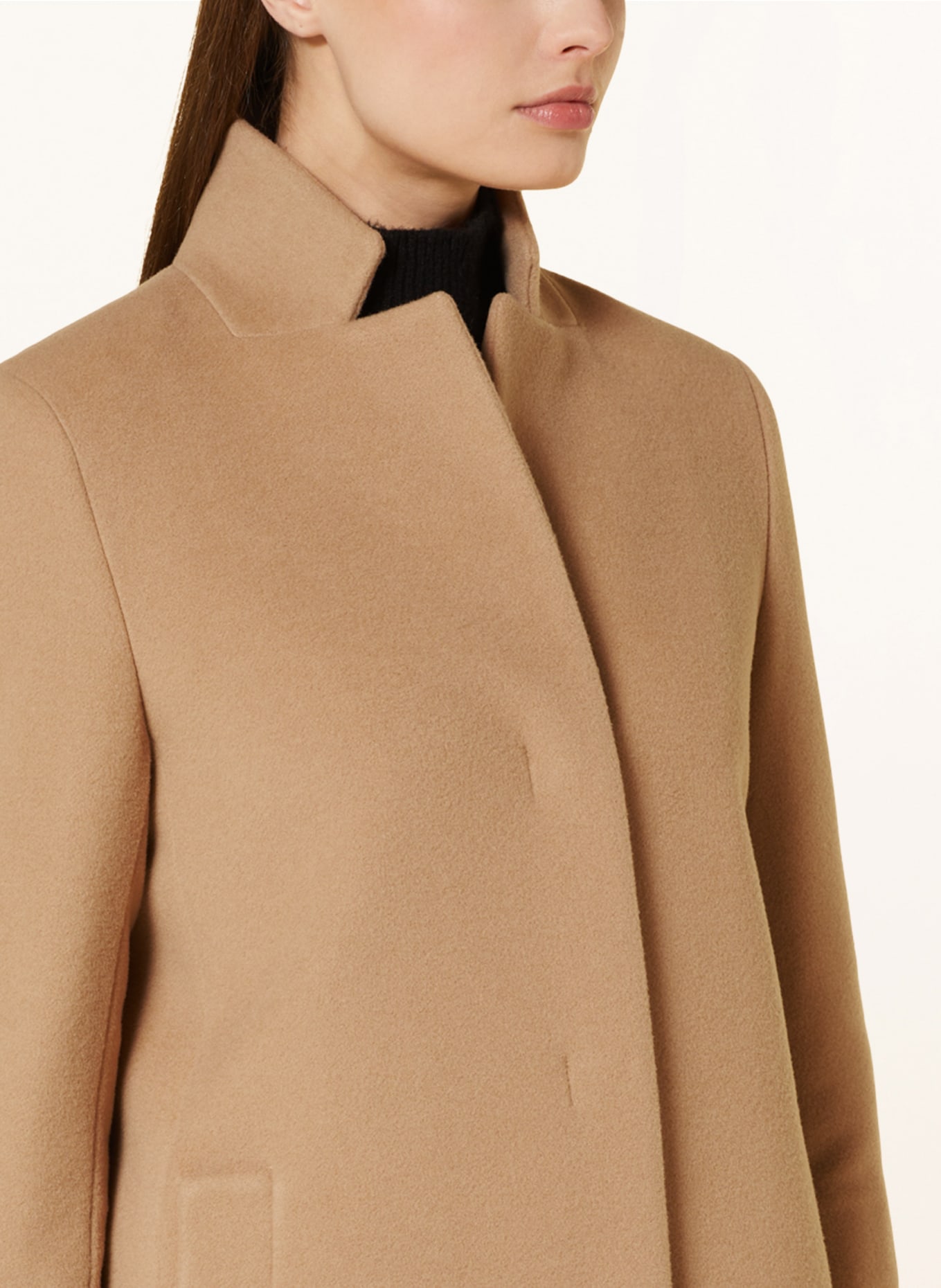 ICONS CINZIA ROCCA Wool coat, Color: CAMEL (Image 4)