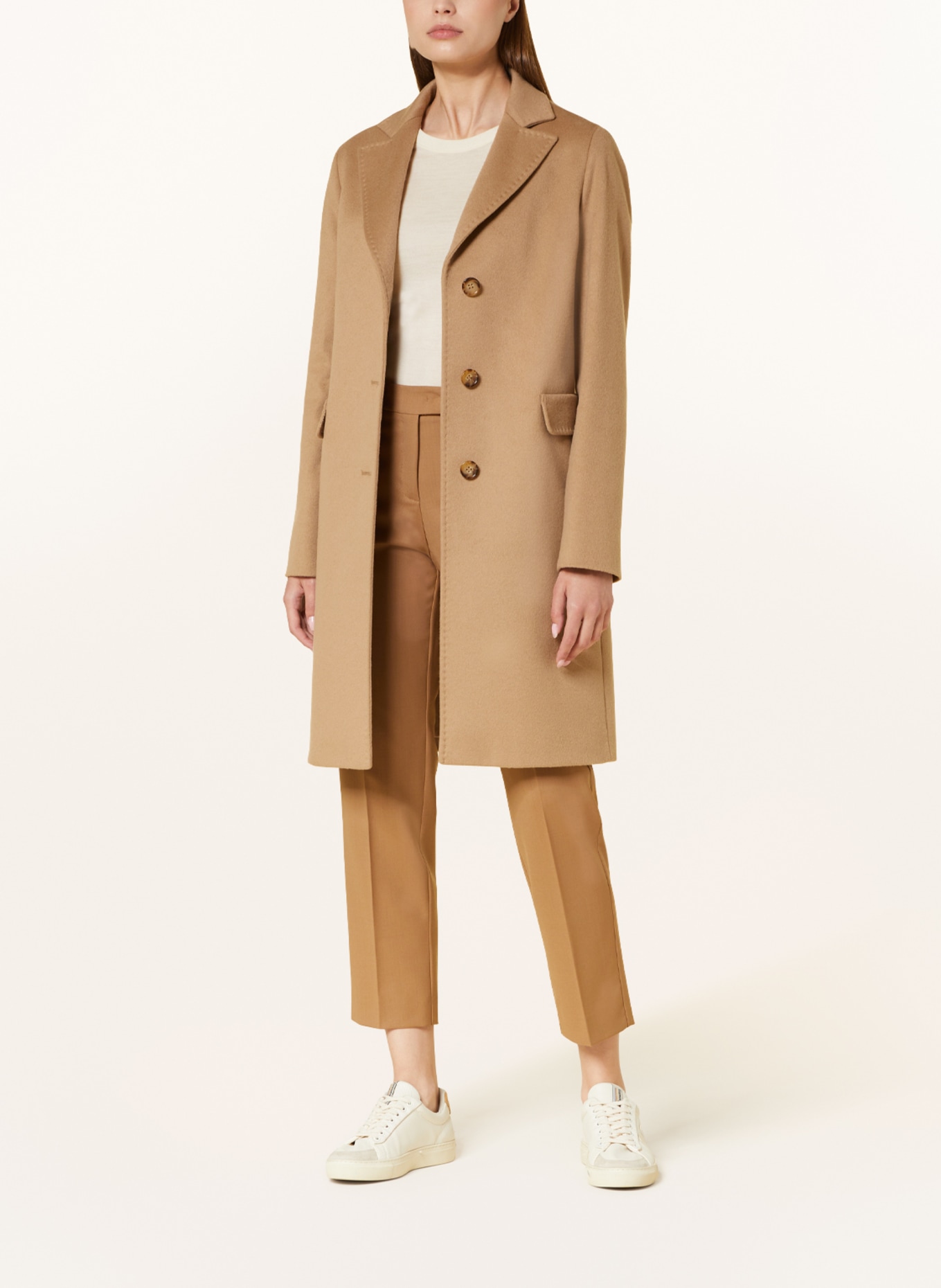 ICONS CINZIA ROCCA Wool coat, Color: BEIGE (Image 2)