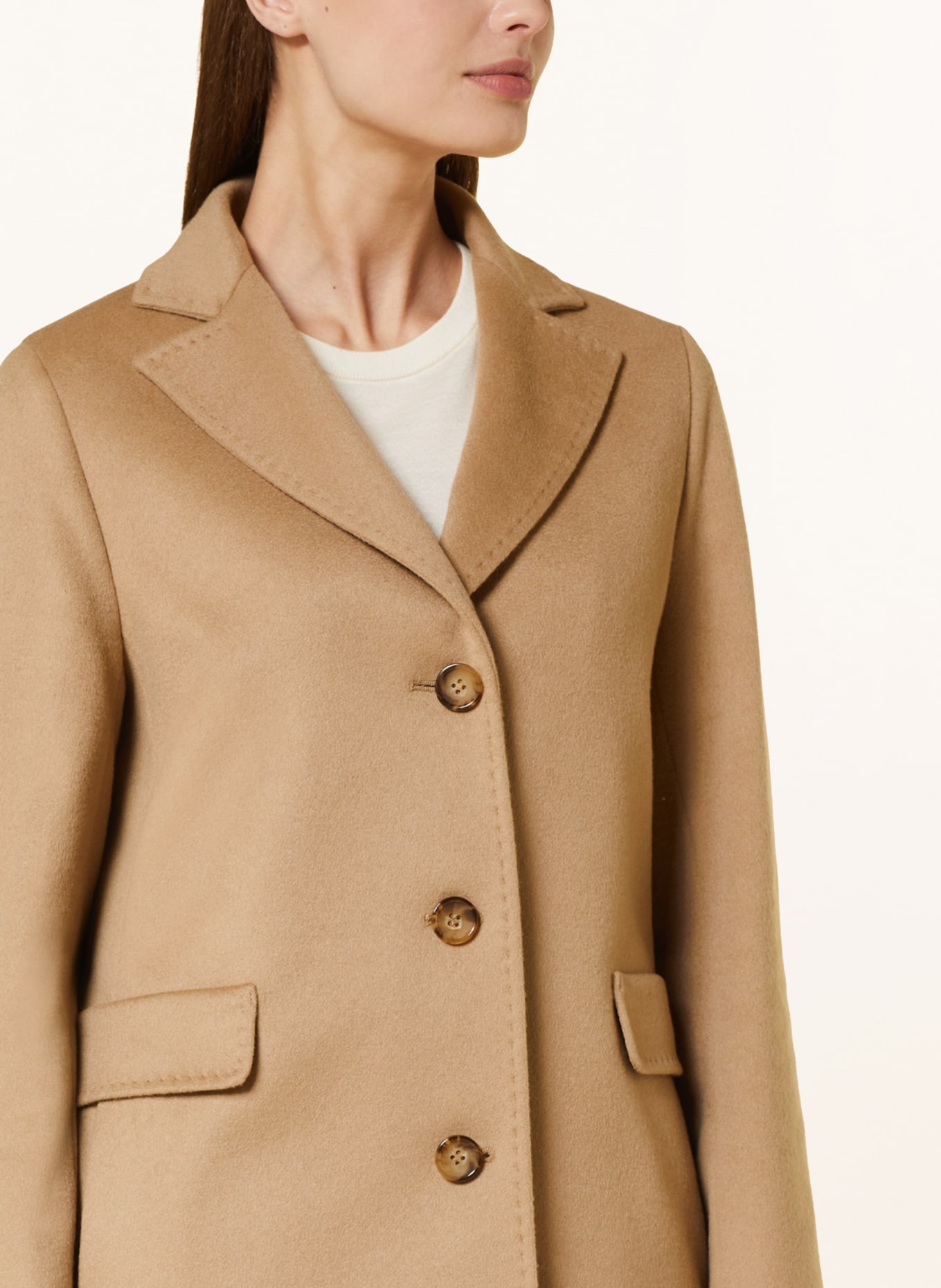 ICONS CINZIA ROCCA Wool coat, Color: BEIGE (Image 4)