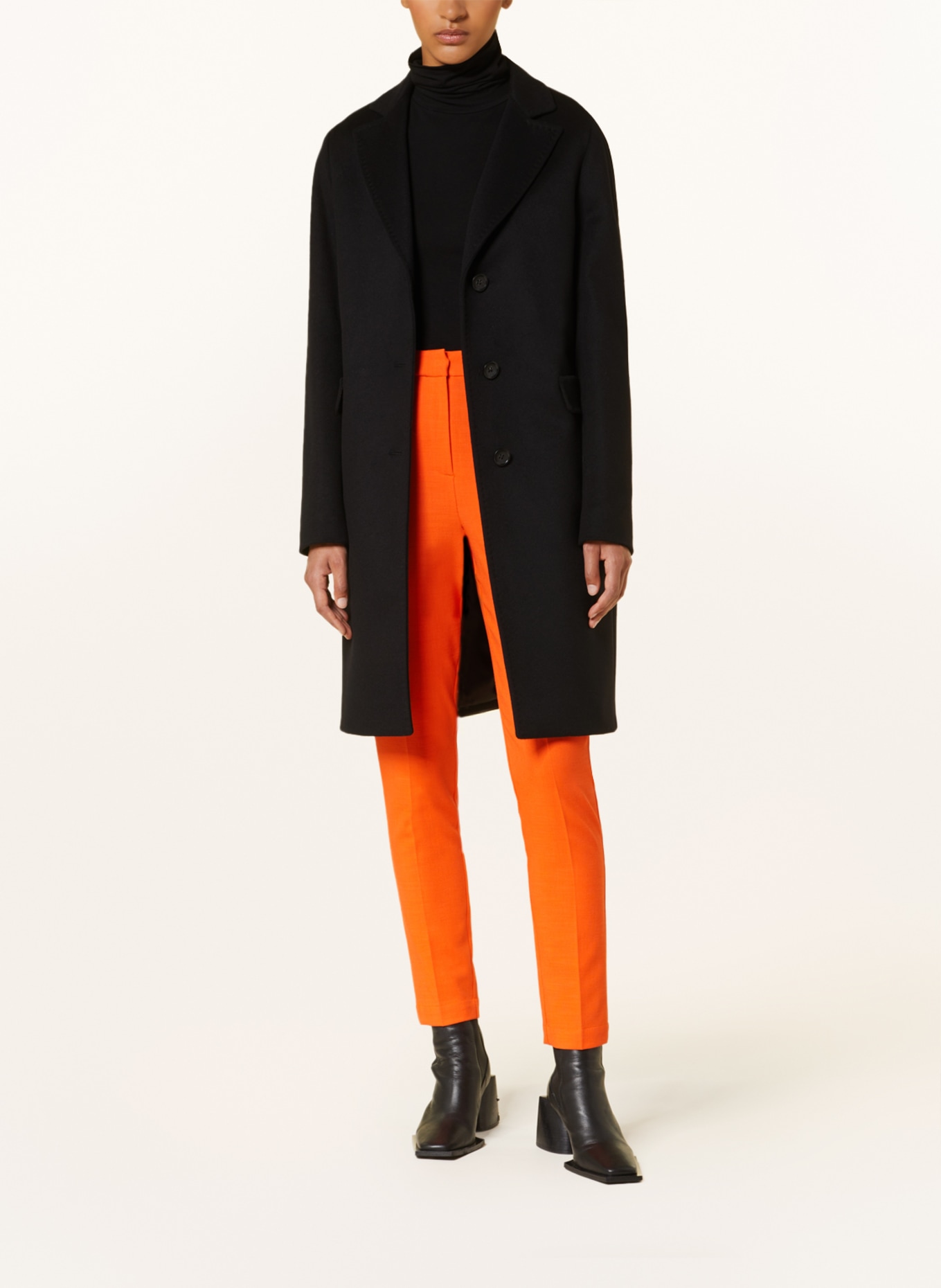 ICONS CINZIA ROCCA Wool coat, Color: BLACK (Image 2)