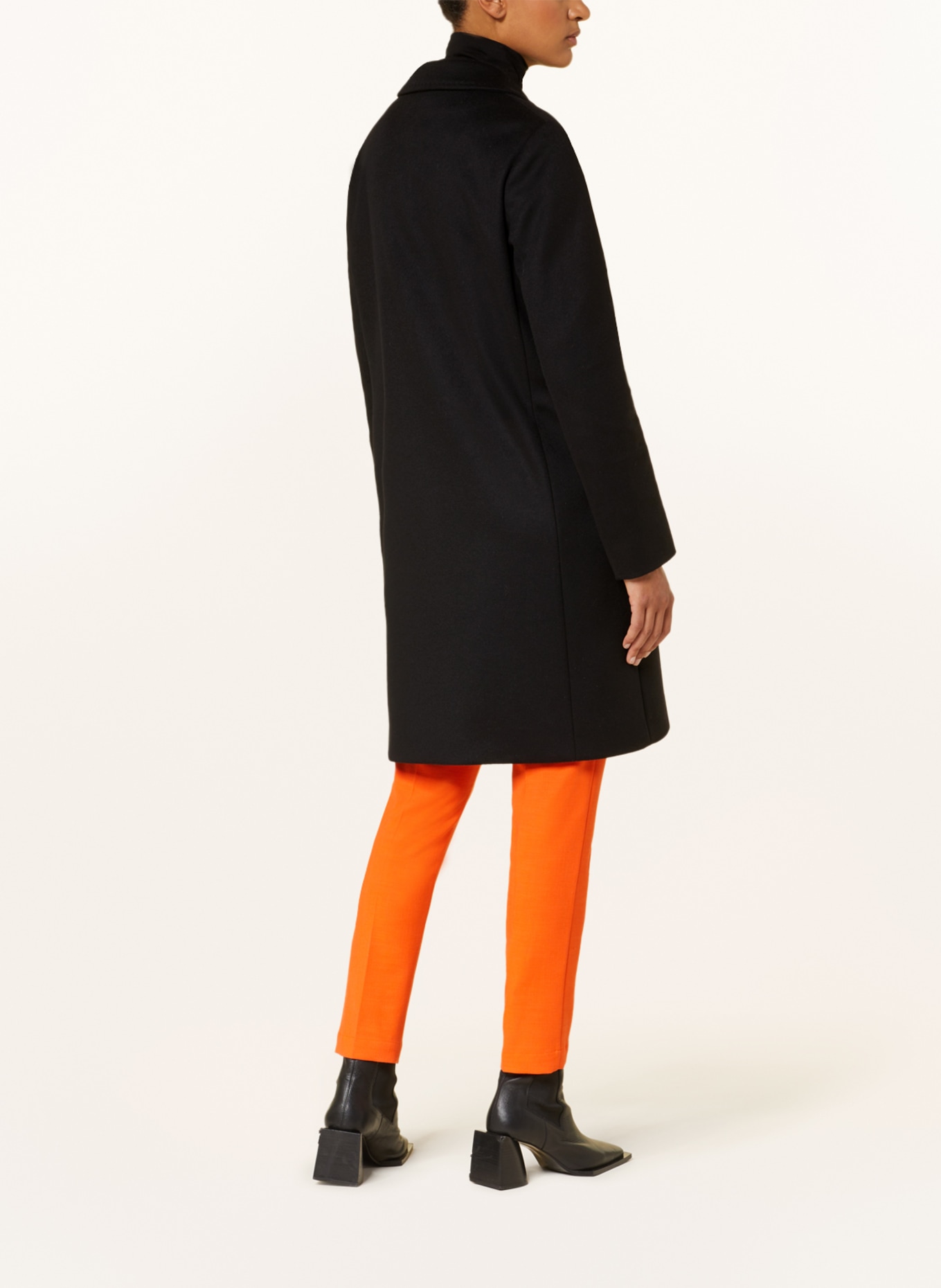 ICONS CINZIA ROCCA Wool coat, Color: BLACK (Image 3)