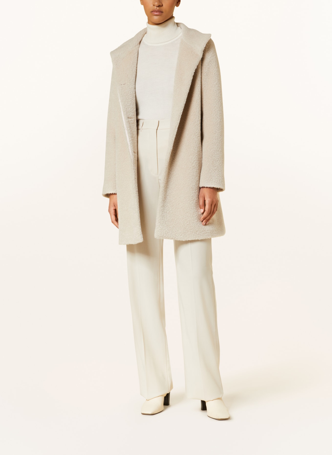 ICONS CINZIA ROCCA Wool coat with alpaca in beige | Breuninger